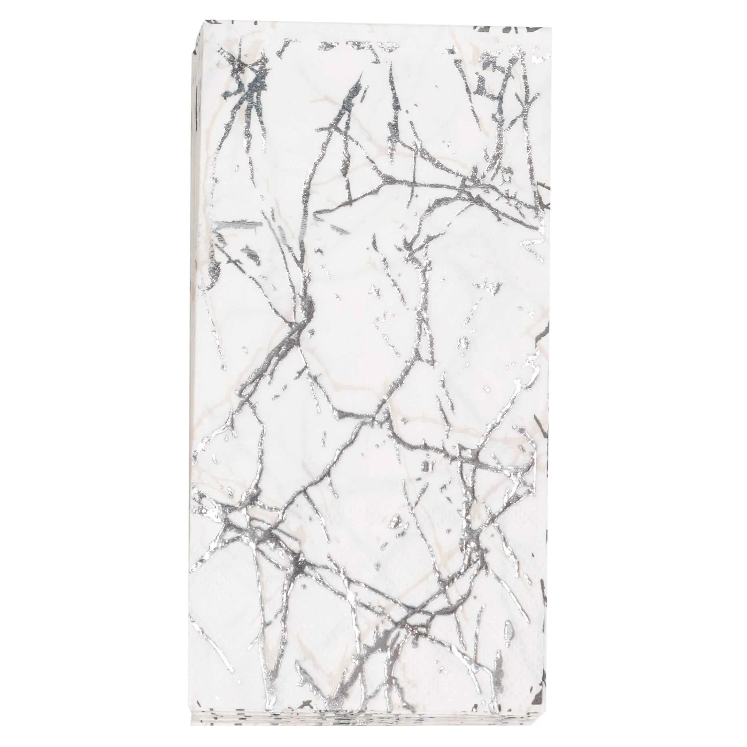 Paper napkins, 33x33 cm, 20 pcs, white, Marble, Maniera