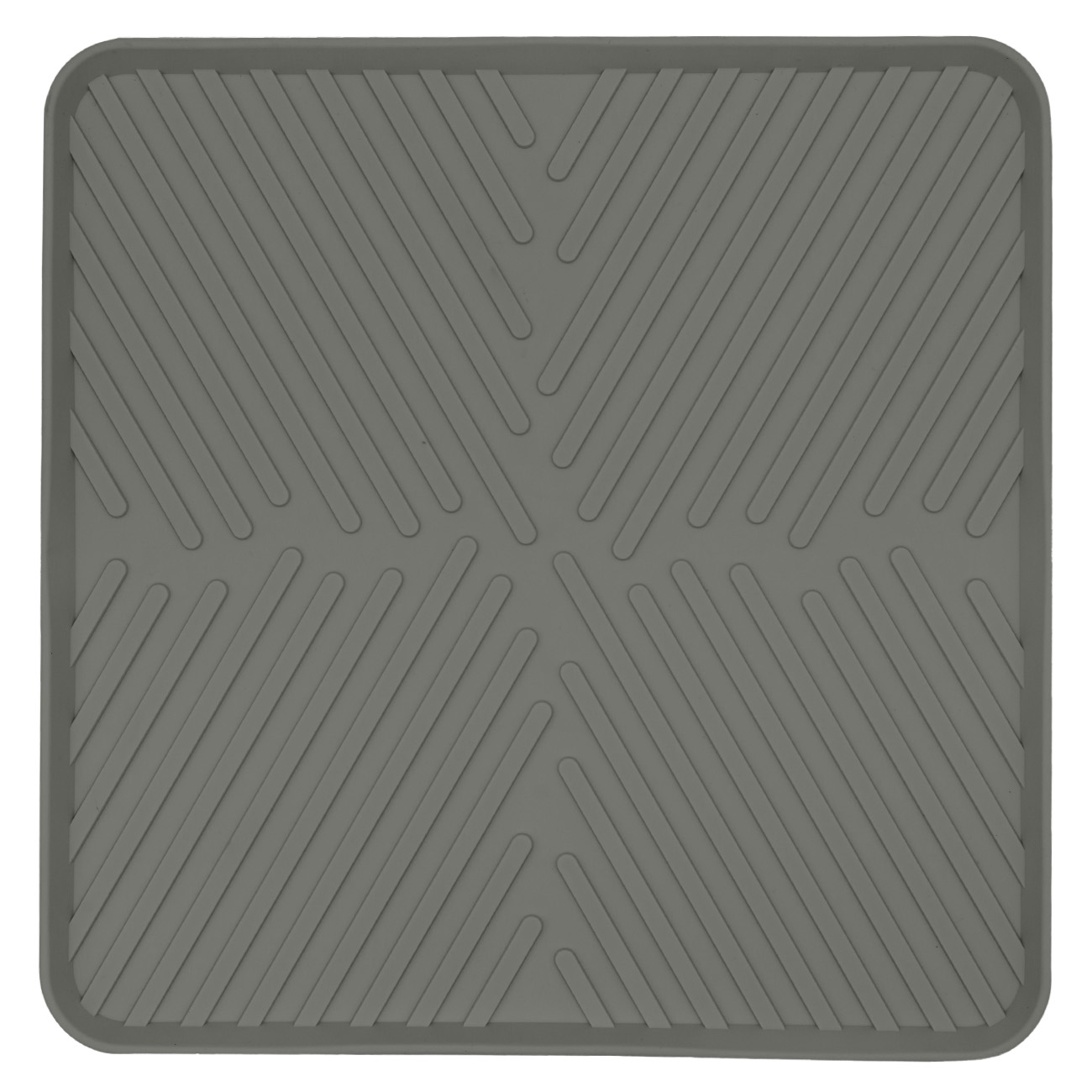 Dish drying mat, 30x30 cm, rubber, grey, Assist, image-0