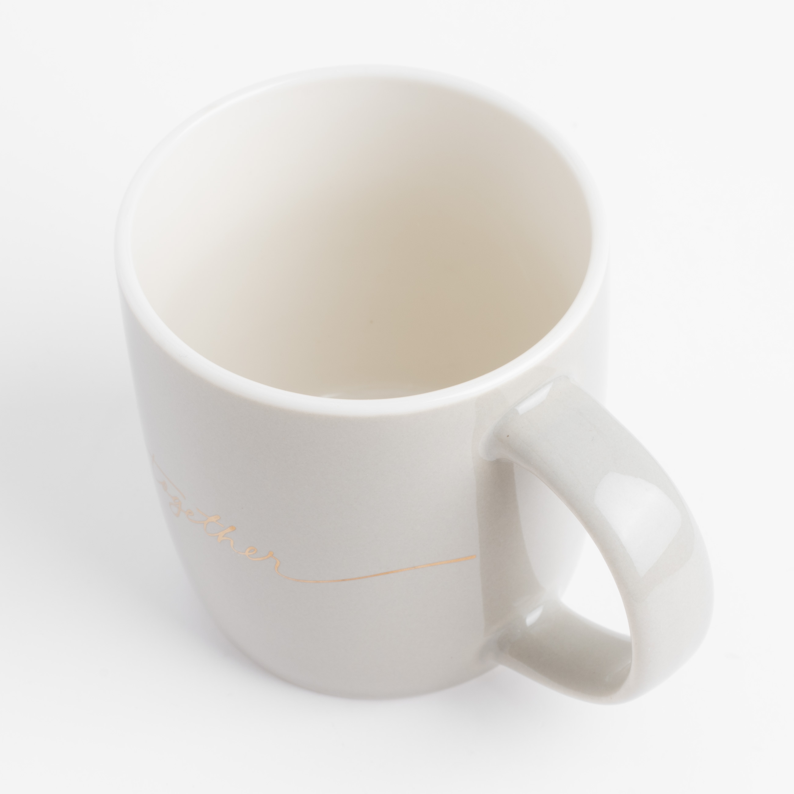 Mug, 330 ml, 4 pcs, porcelain N, beige/gray, Mix, Scroll