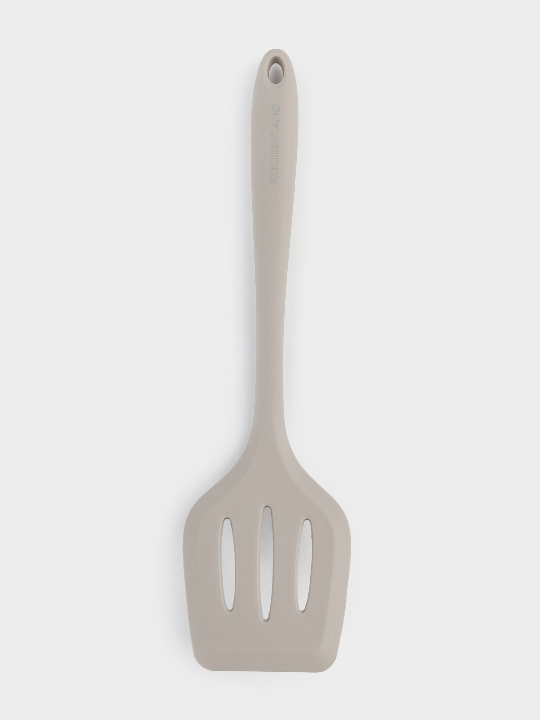 Spatula, 31 cm, with slits, silicone / nylon, beige, Benefit, image-1