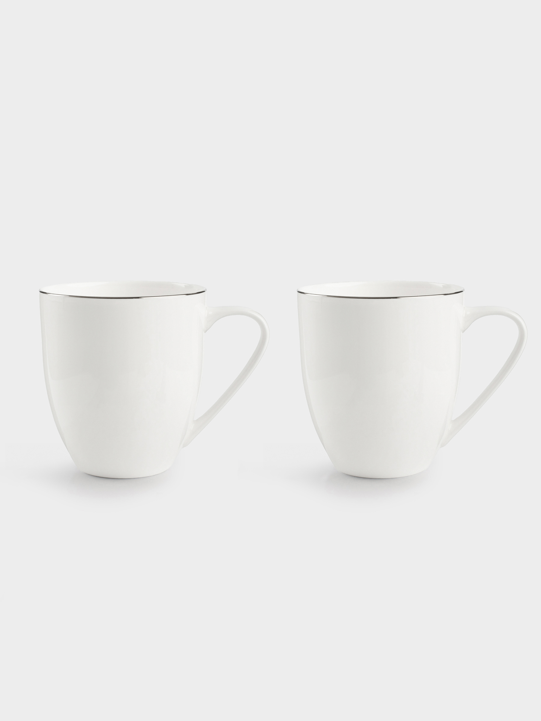 Mug, 450 ml, 6 pcs, porcelain F, white, Ideal silver, image-1