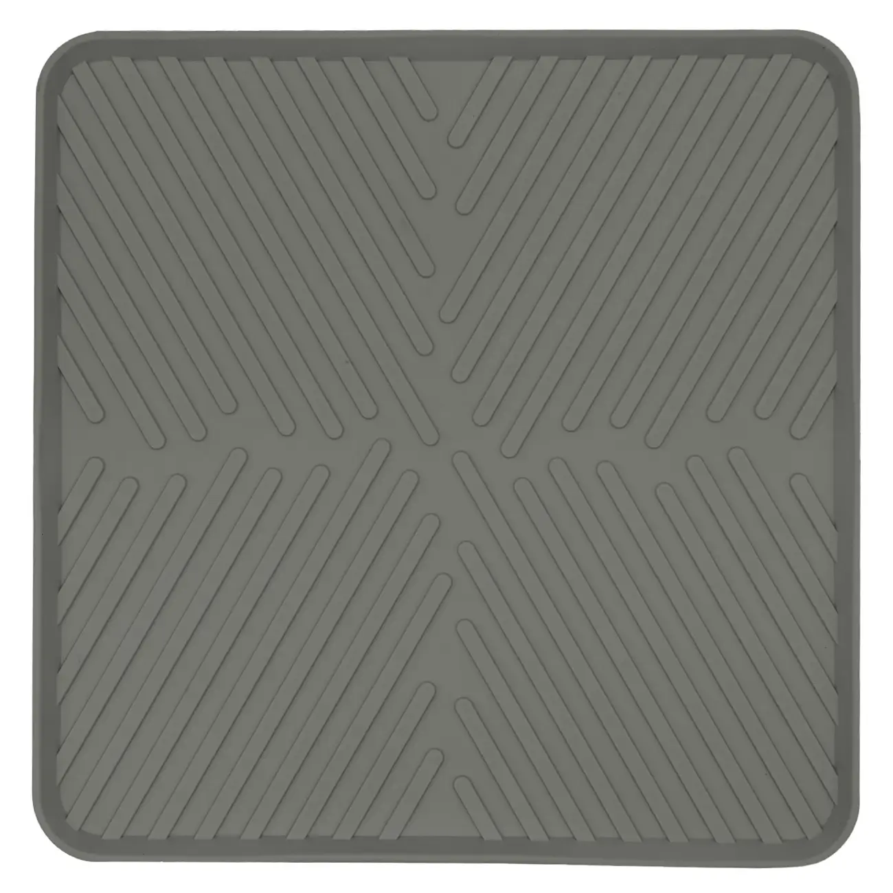 Dish drying mat, 30x30 cm, rubber, grey, Assist, image-0