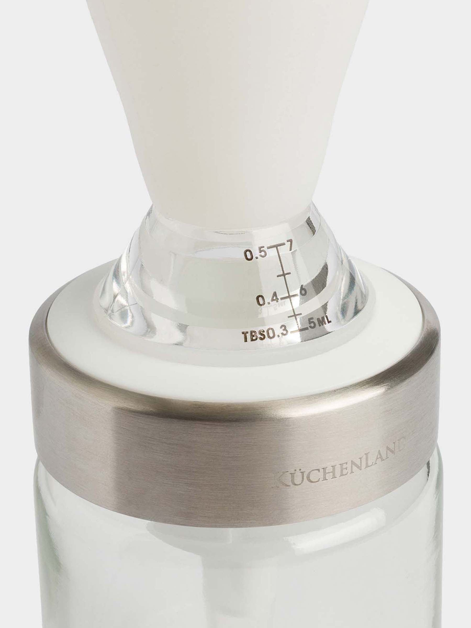 Oil container, 100 ml, with brush, glass / silicone, Comfort light, image-3