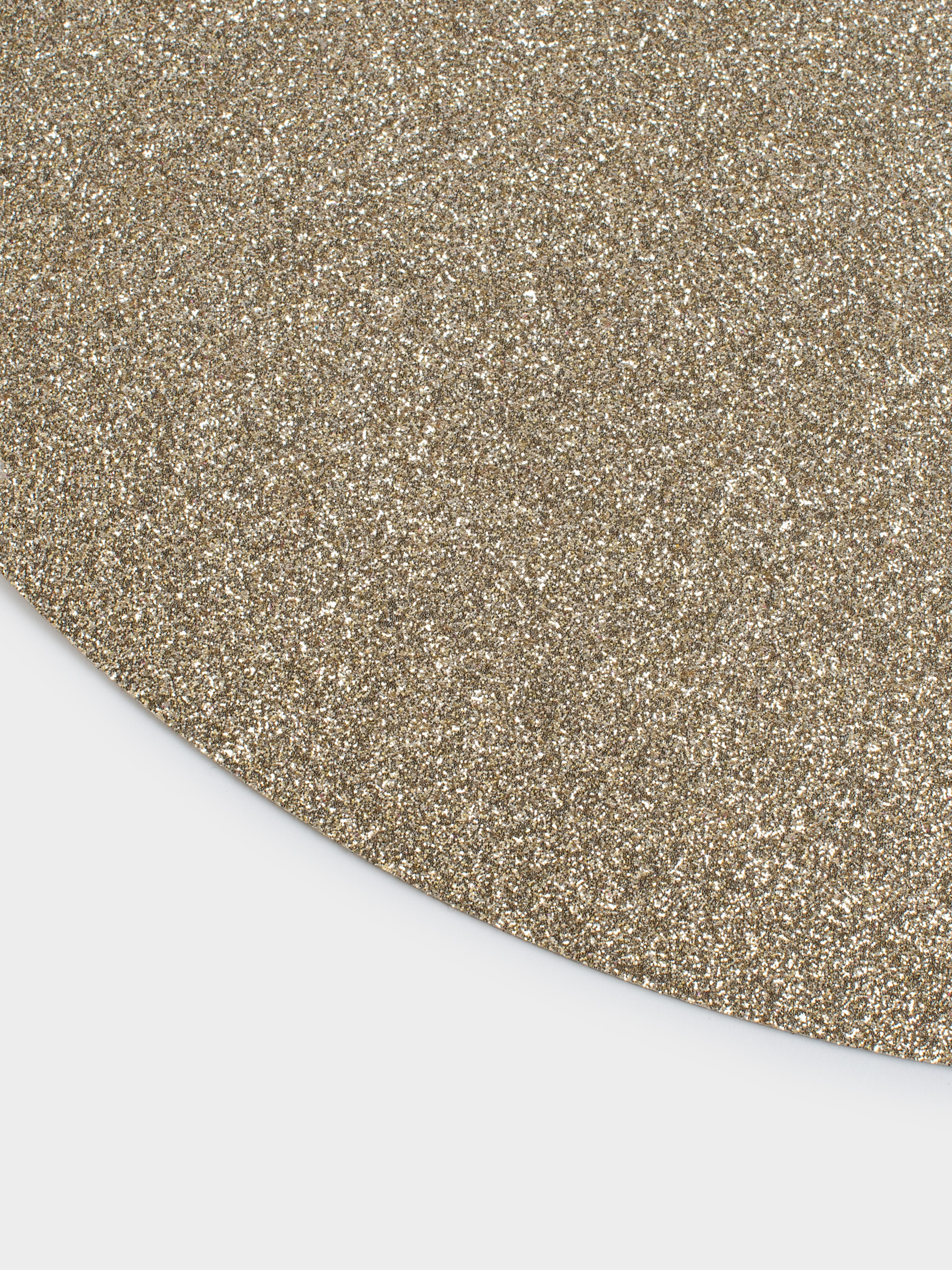 Placemat, 38 cm, PVC, round, champagne, Glitter mat, image-2