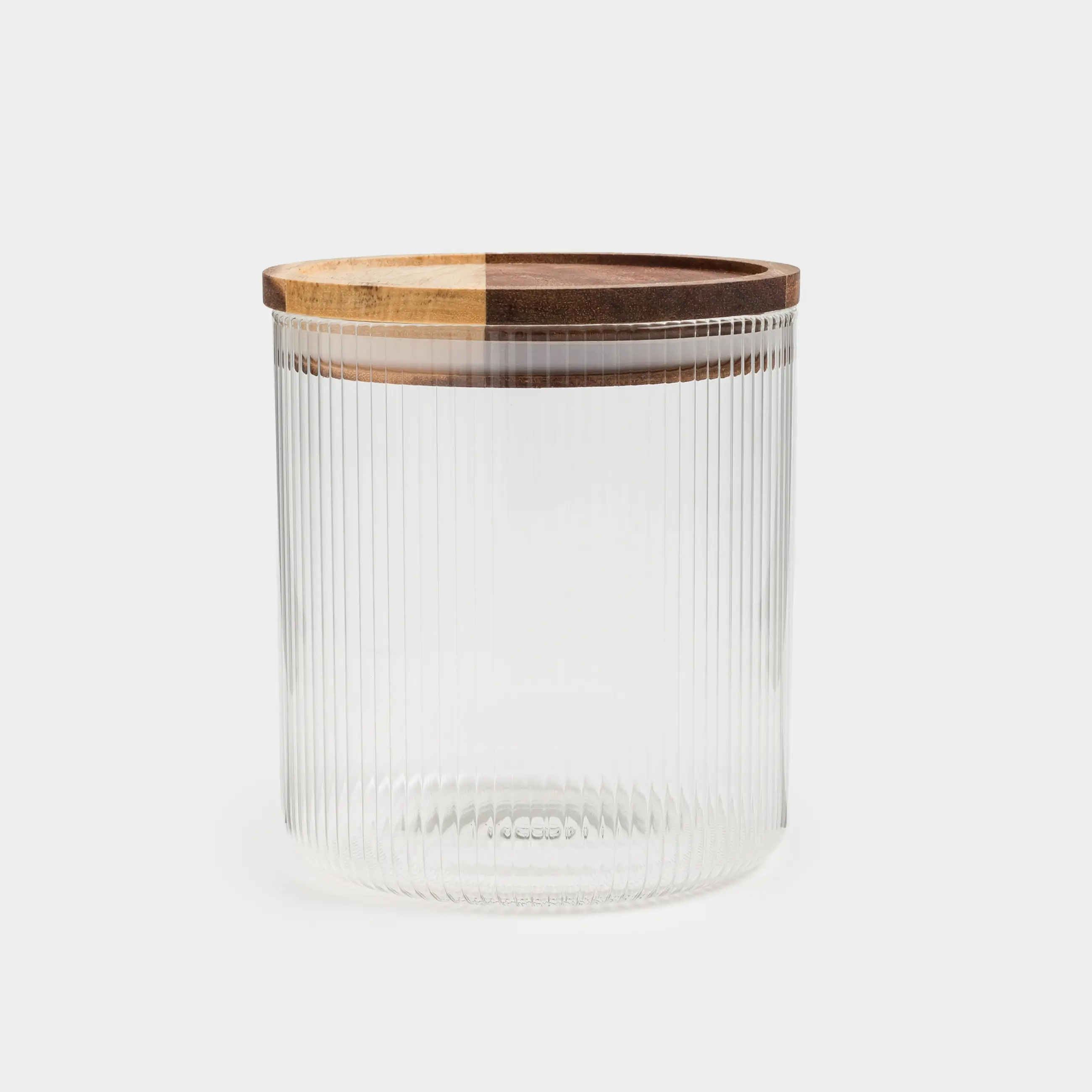 Can for bulk products, 900 ml, glass B, Ravi wood