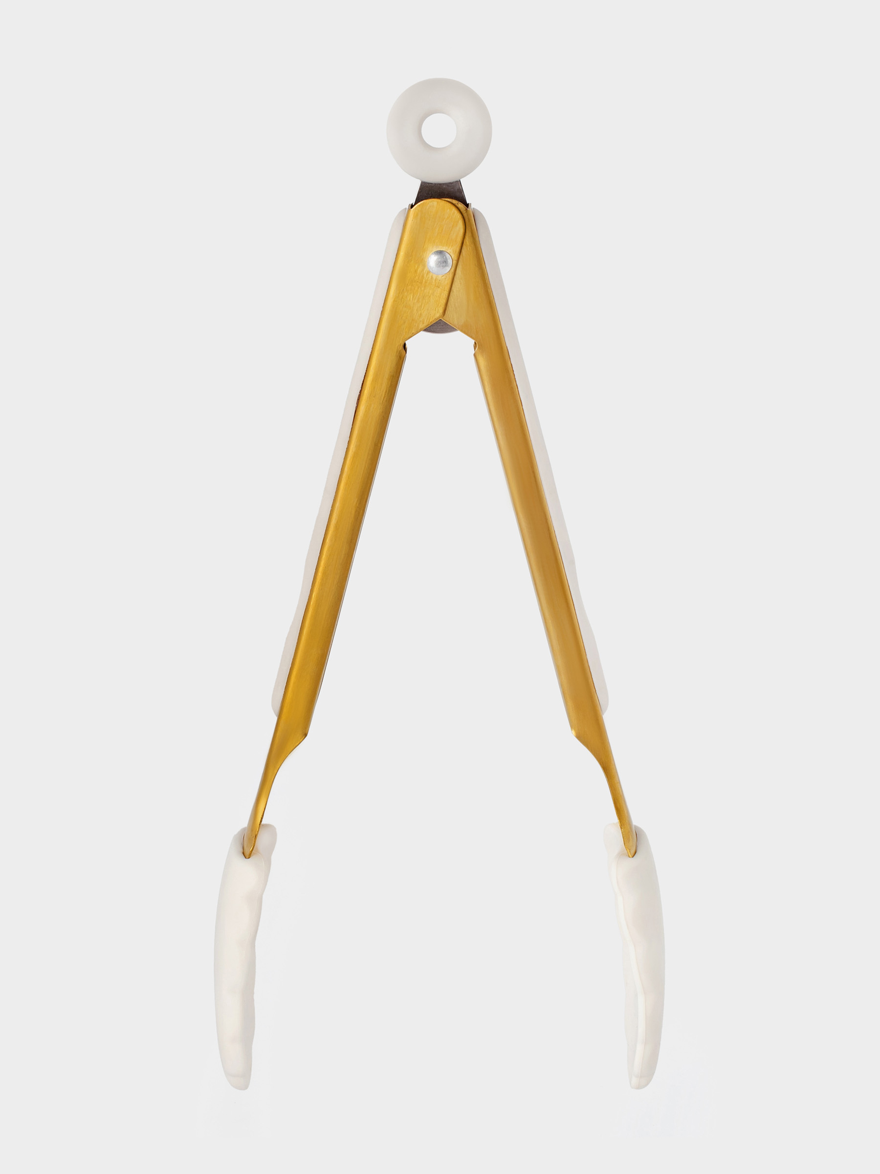 Kitchen tongs, 27 cm, steel / silicone, golden milky, Bello gold, image-2