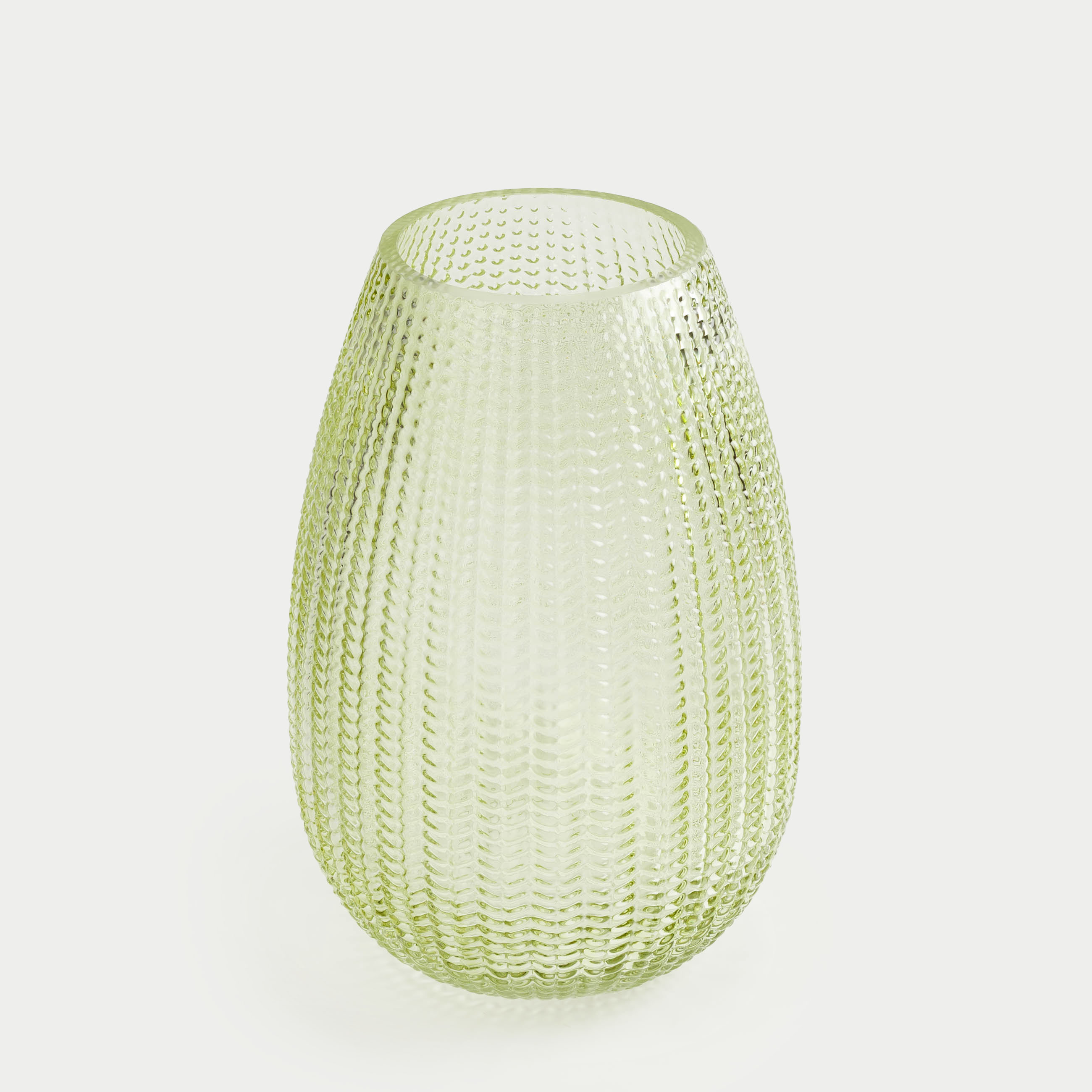 Flower vase, 26 cm, glass, green, Fantasy, image-1