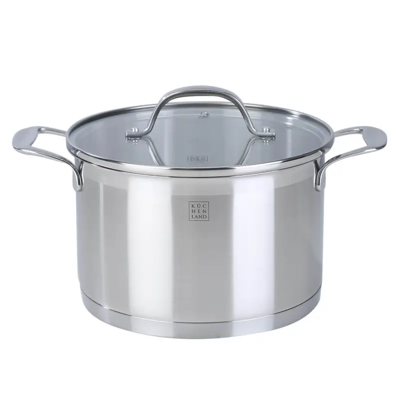 Pot with Lid, 22 cm, 4 l, Silver Stone