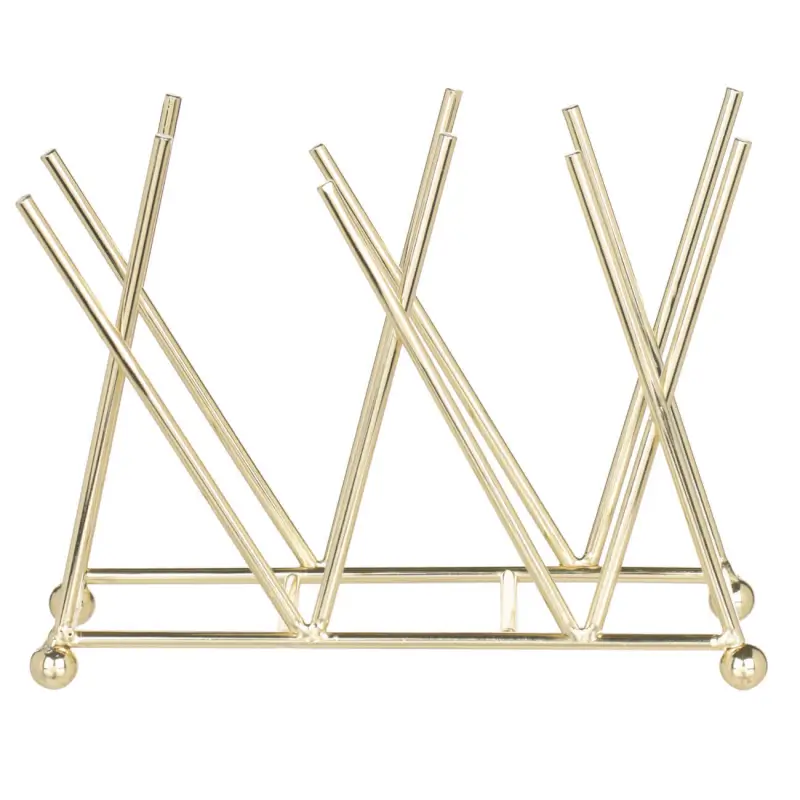 Napkin holder, 14 cm, metal, golden, Twist gold