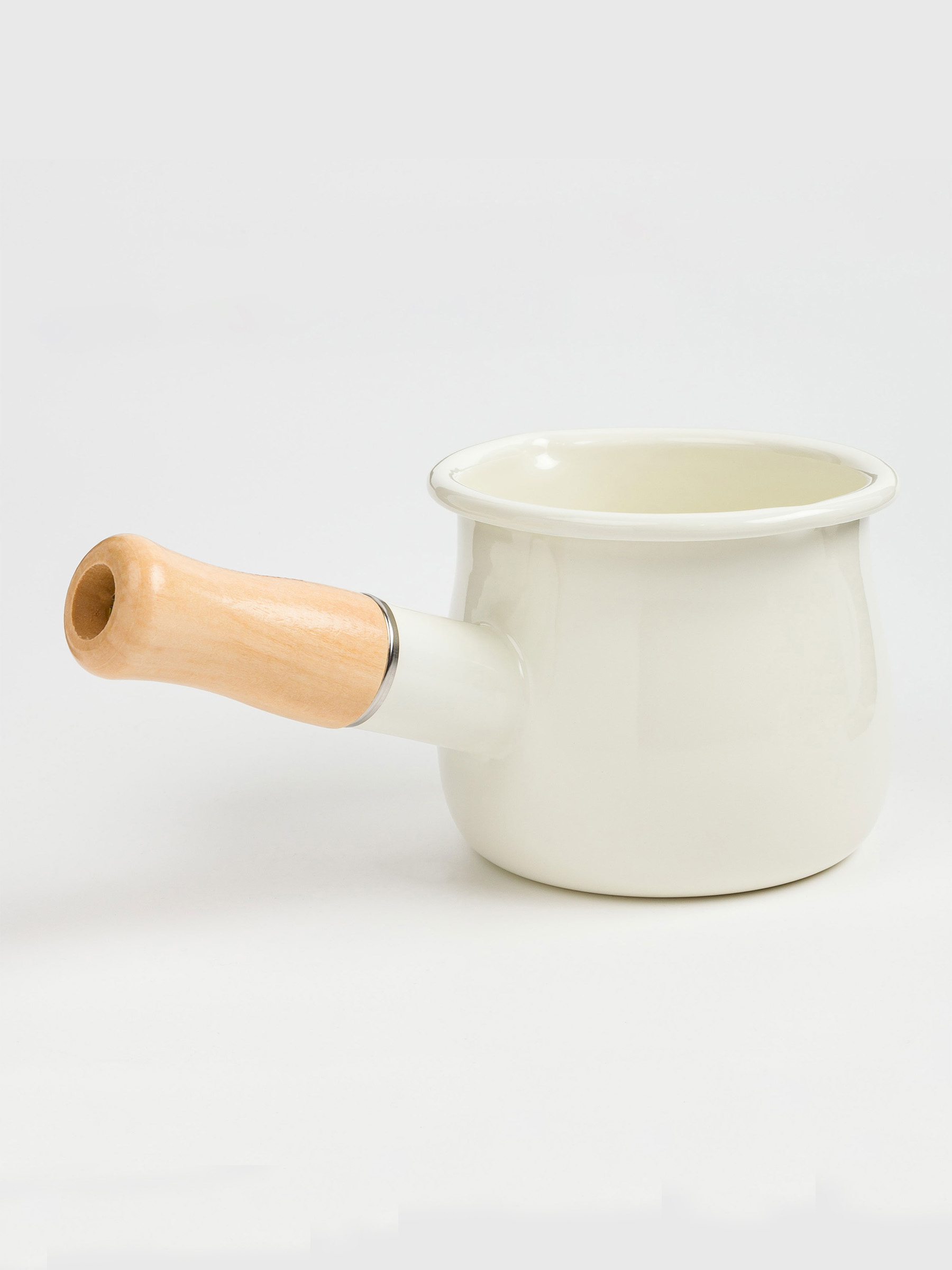 Turka, 550 ml, enameled metal/wood, milk, Nostalgia, image-1