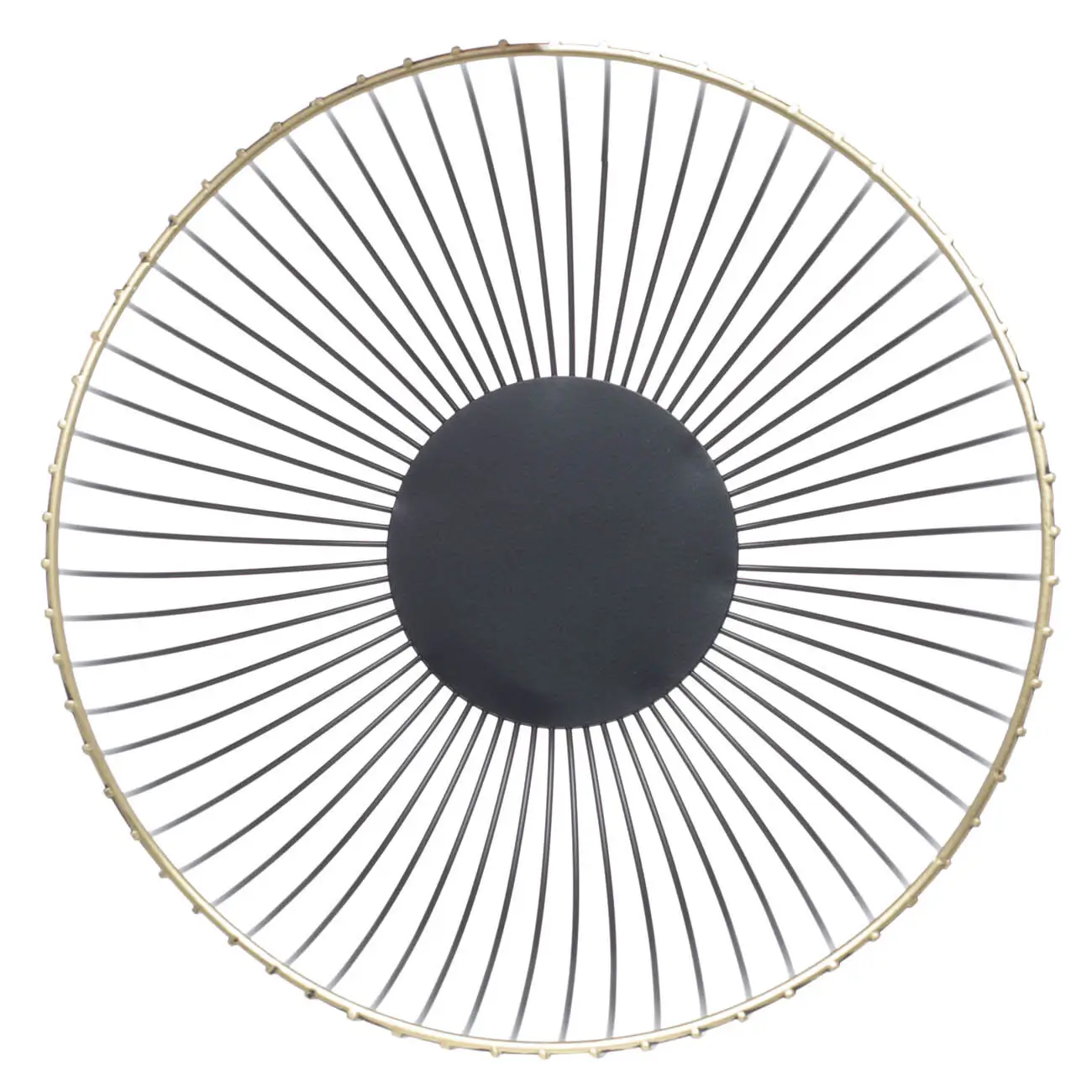 Fruit basket, 26 cm, metal, black, Wavy edge, Twist black