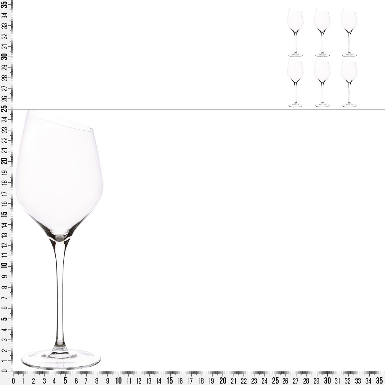 Drinking glass, 460 ml, 6 pcs, glass, Charm L, image-3