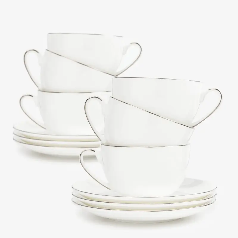 Tea pair, 6 pers, 12 pr, 250 ml, porcelain F, Antarctica