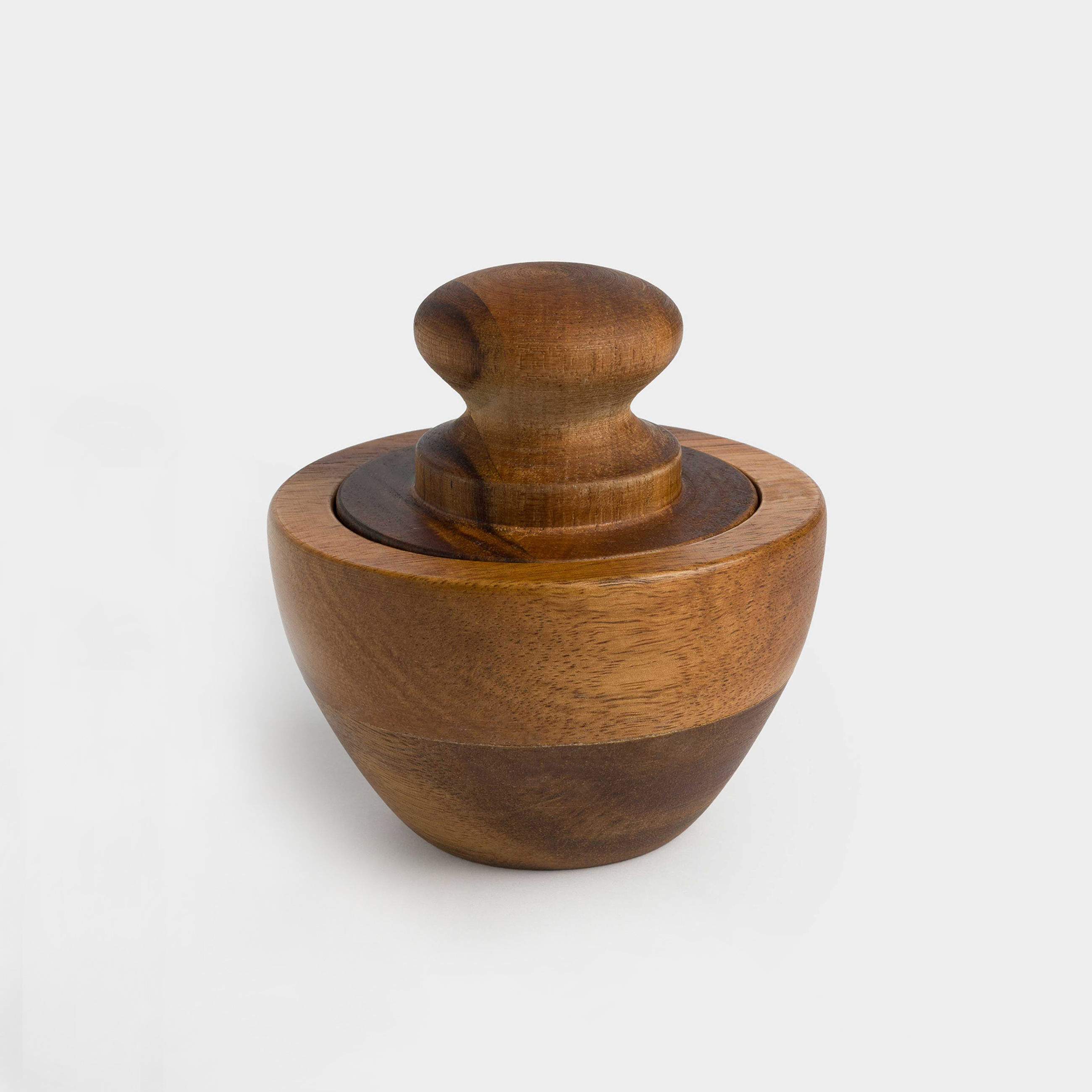 Spice mortar, 8x5 cm, with pestle, wood, noble tree, image-0