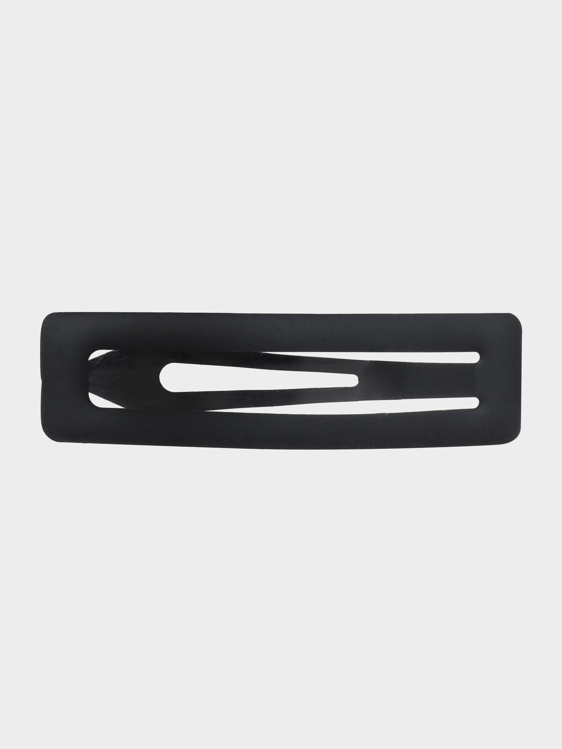 Hair clip, 7 cm, 2 pcs, metal, Black, Basic