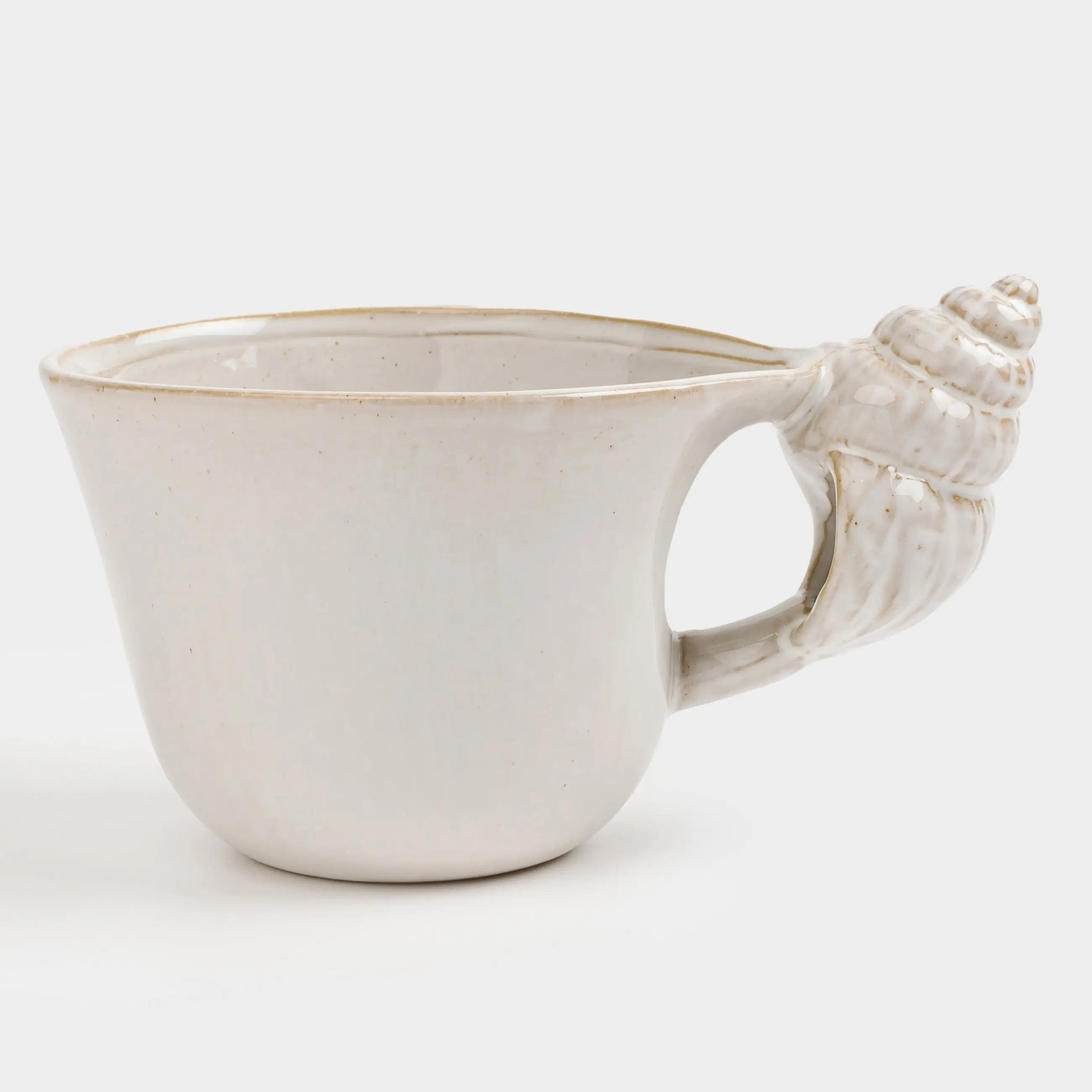 Mug, 400 ml, porcelain P, beige-milk, Shell, Paradise island