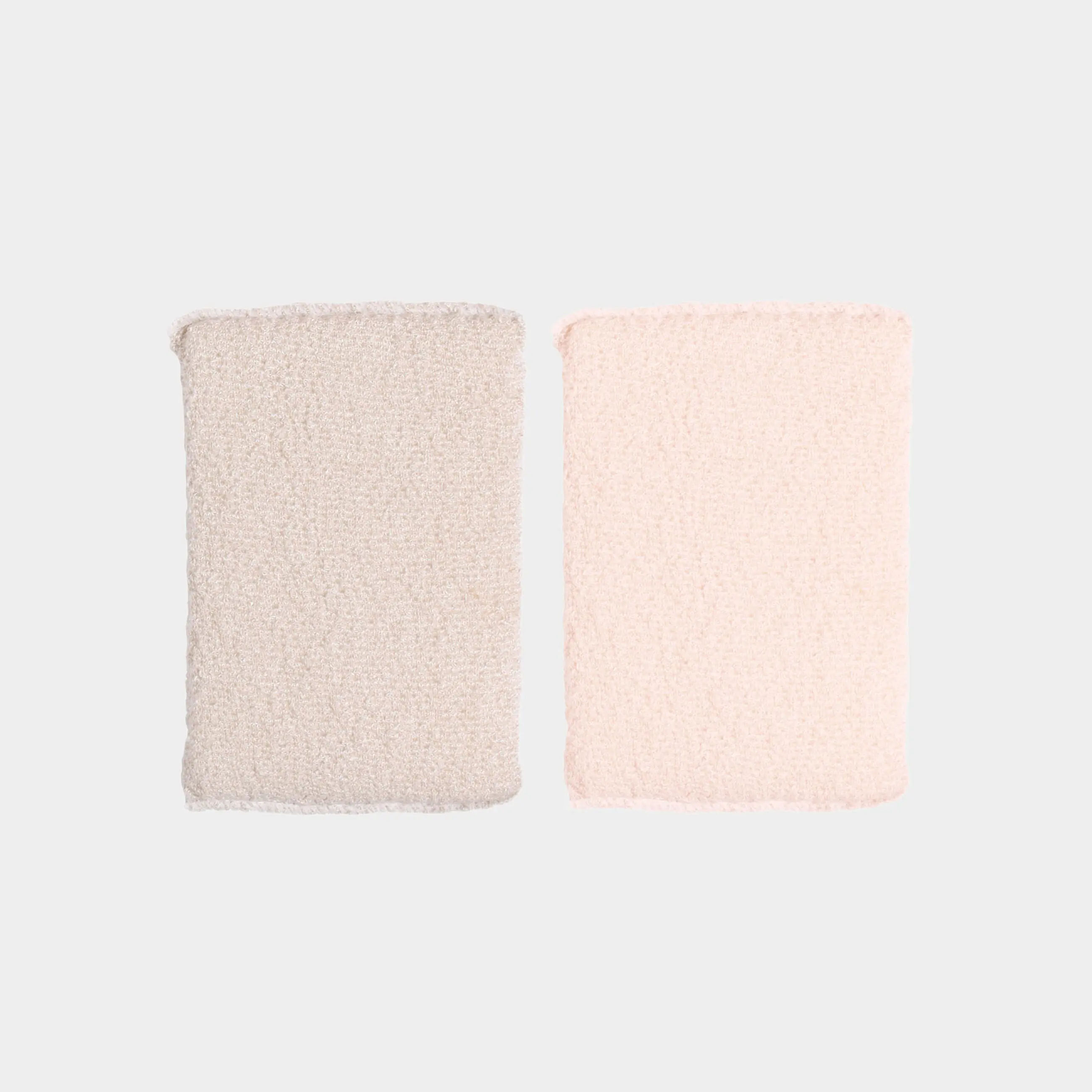 Sponge for washing dishes, 8x12 cm, 2 pcs, microfiber, beige, Clean