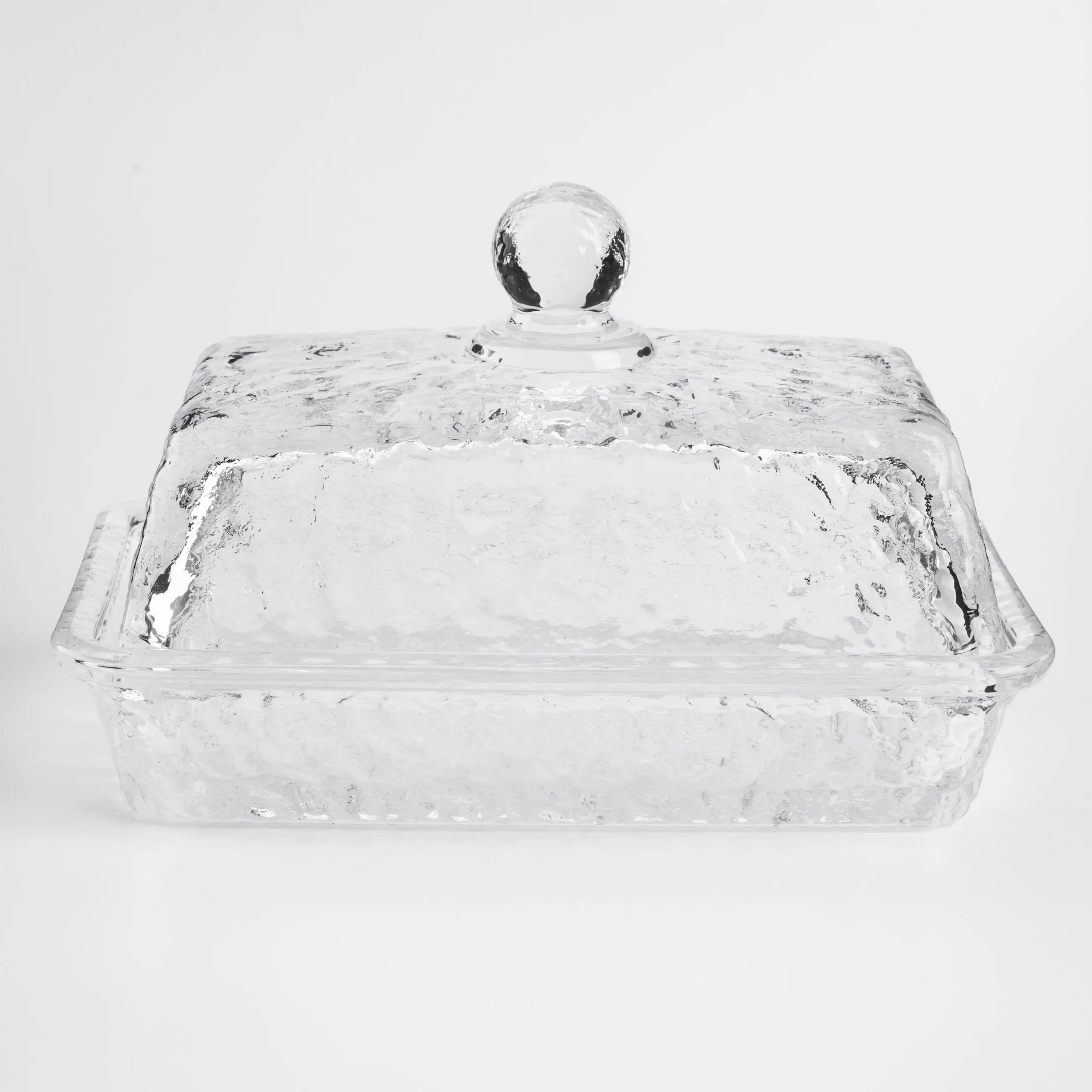 Butter dish, 16 cm, glass, rectangular, Nautilus, image-0
