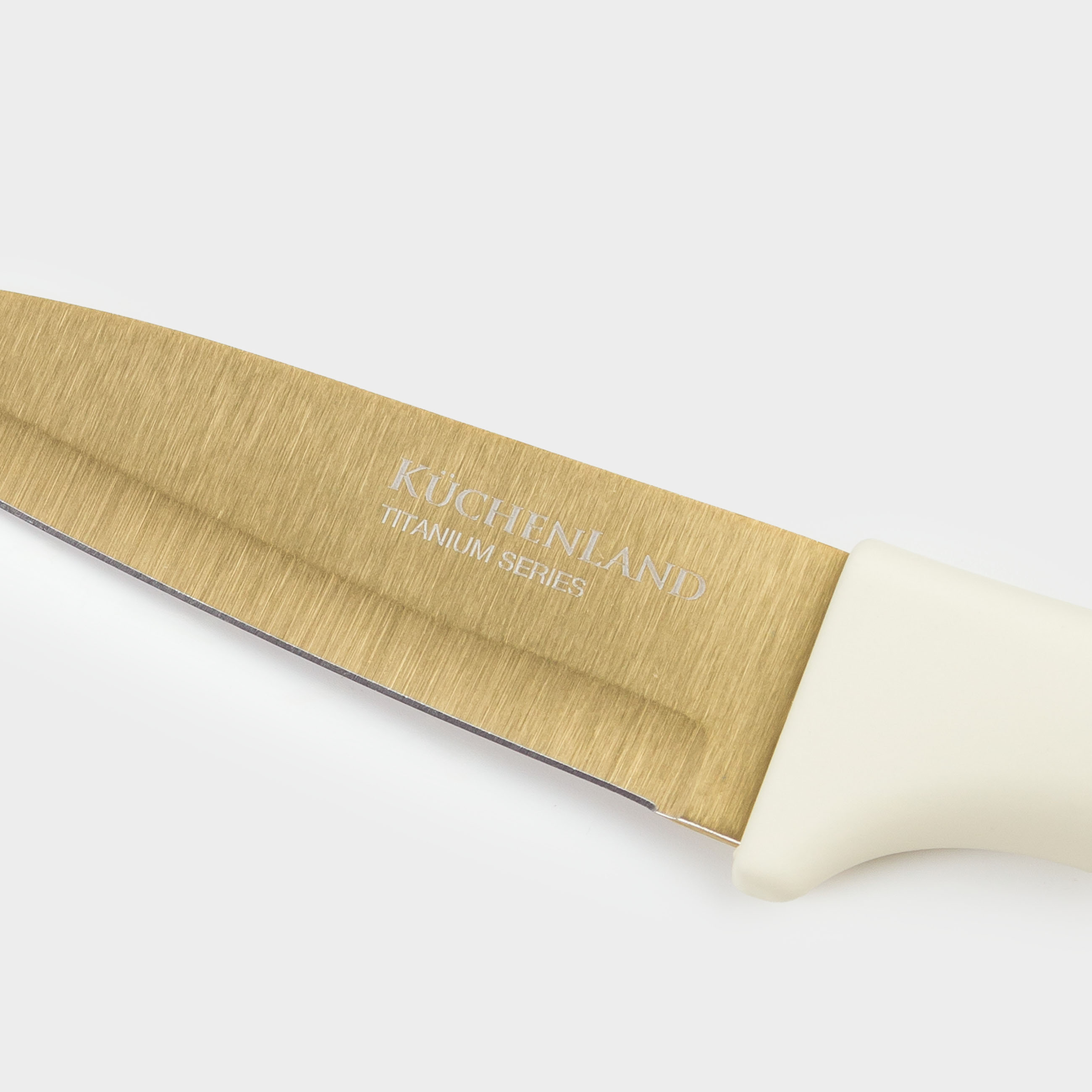 Slicing knife, 13 cm, with case, steel / plastic, milky gold, Regular gold, image-1