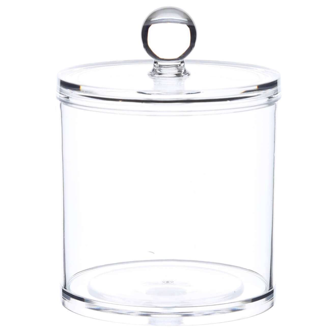 Container for cotton pads / sticks, 10x13 cm, with lid, plastic, Basic