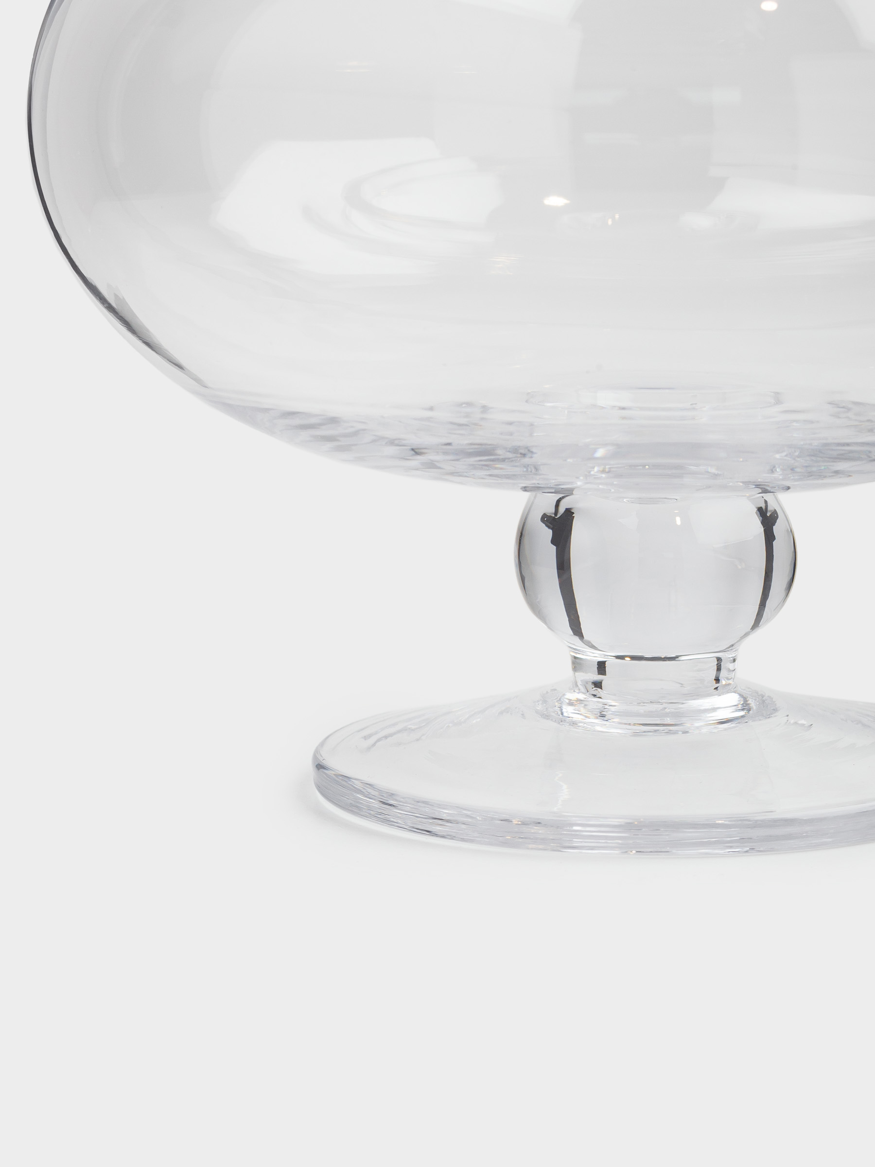 Candy bowl, 26x17 cm, 1,4 l, legged, with lid, glass, Clear