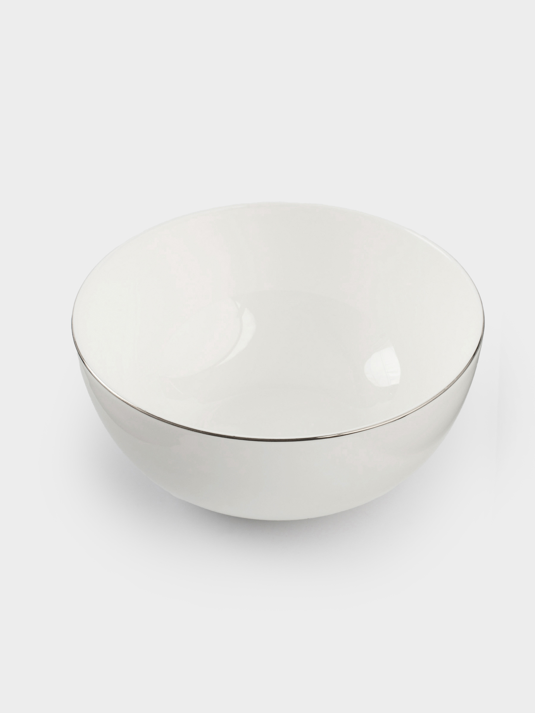 Salad bowl, 15x7 cm, 700 ml, porcelain F, white, Ideal silver, image-2