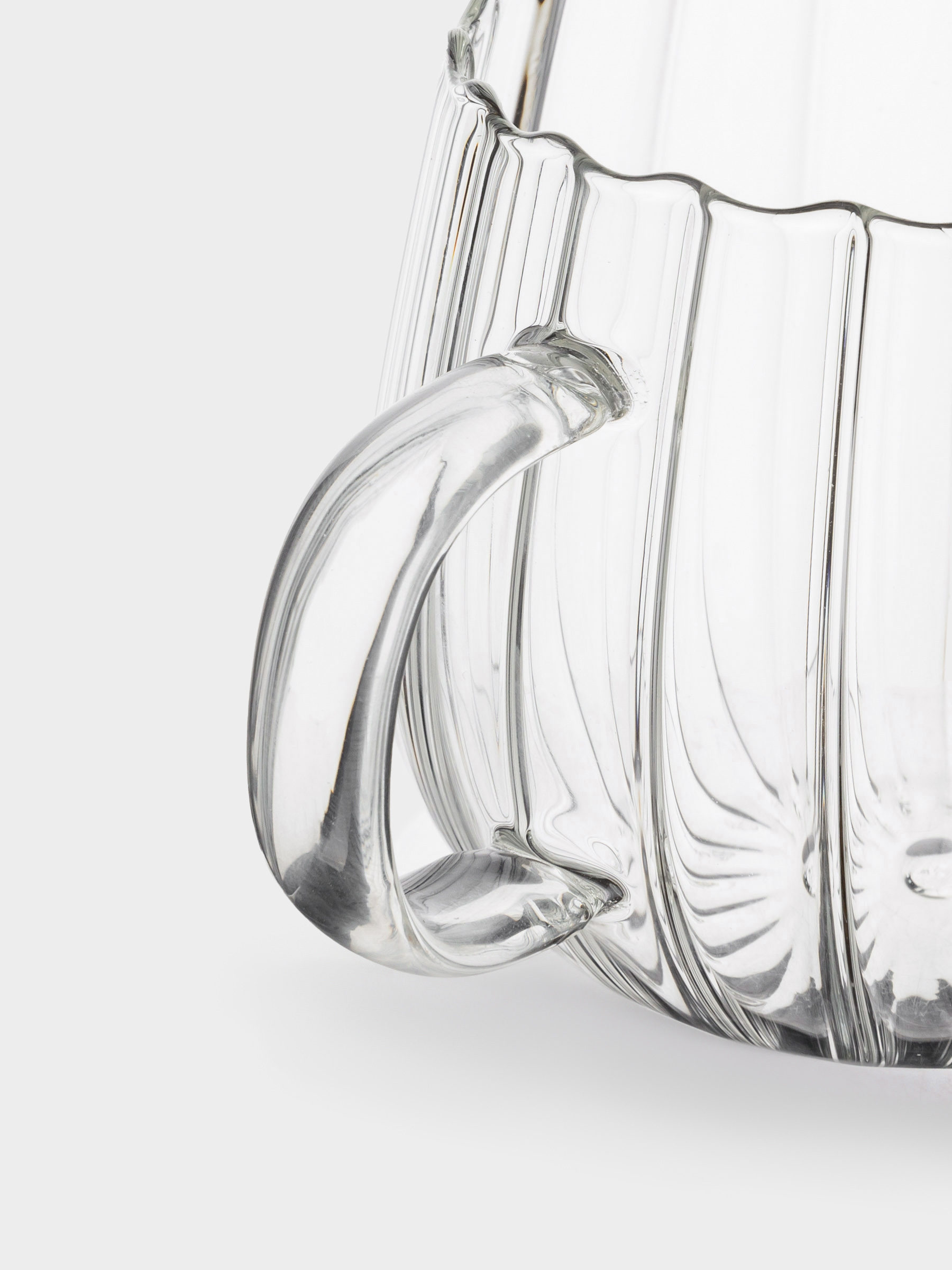 Mug, 400 ml, glass B, Bee and flower, Camellia shape, image-3