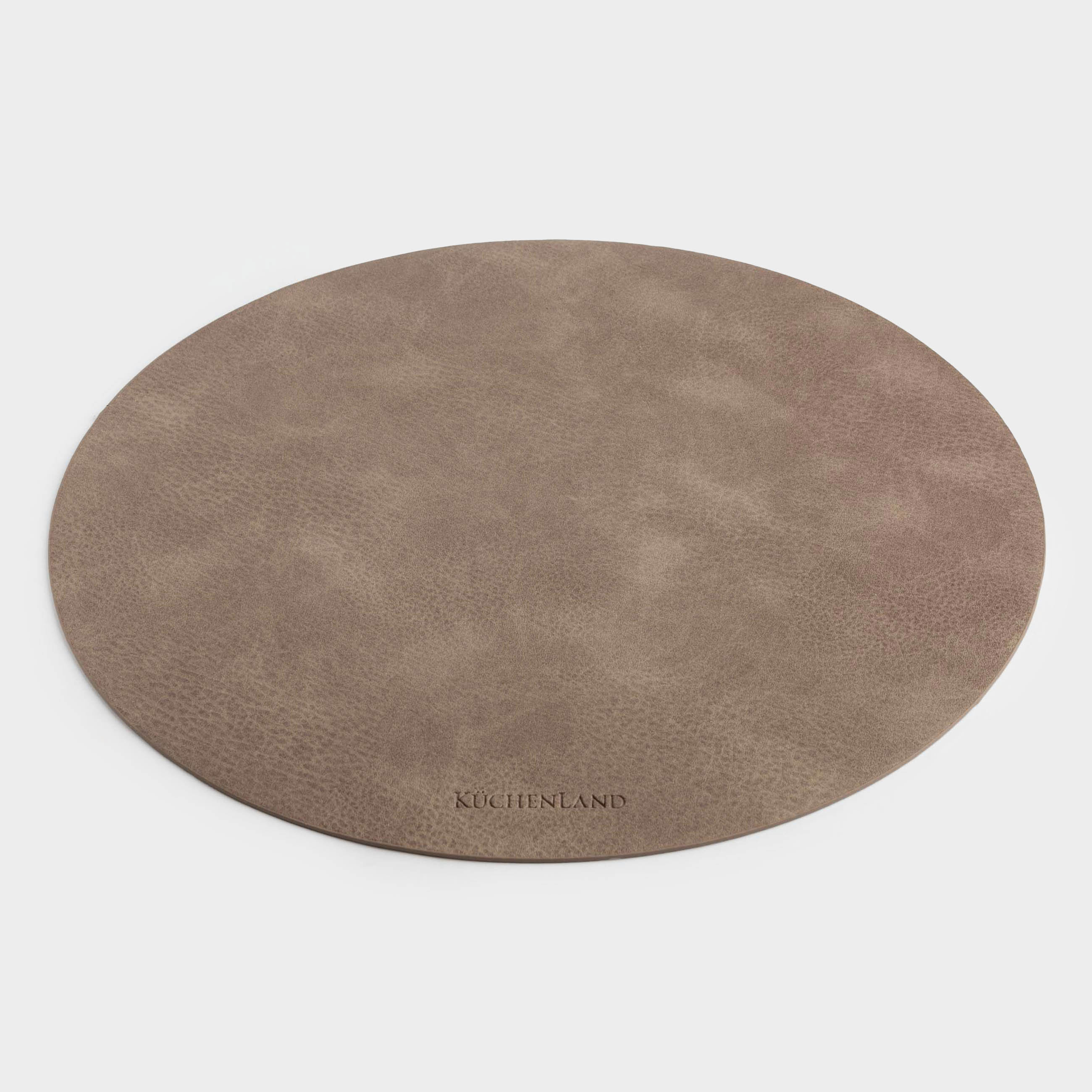 Placemat, 38 cm, PVC, round, dark brown, Rock, image-0