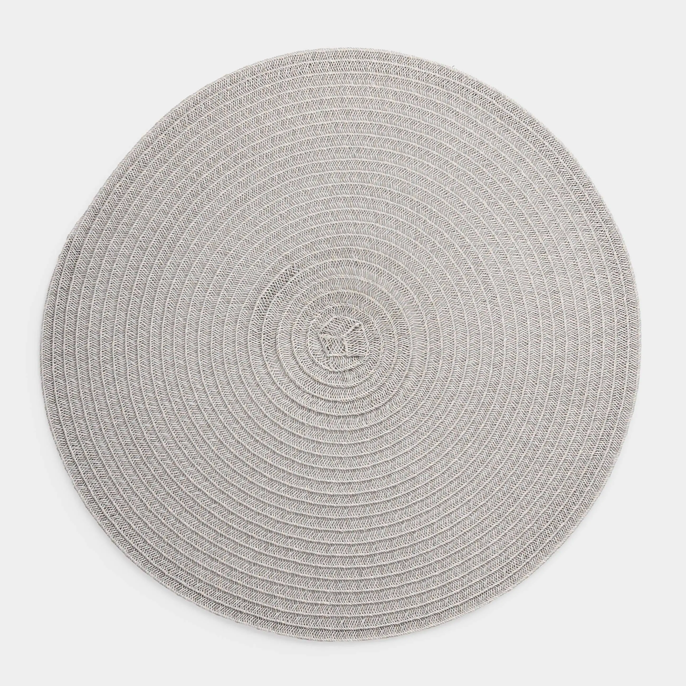 Placemat, 38 cm, polypropylene/PET, Round, Light grey, Basic