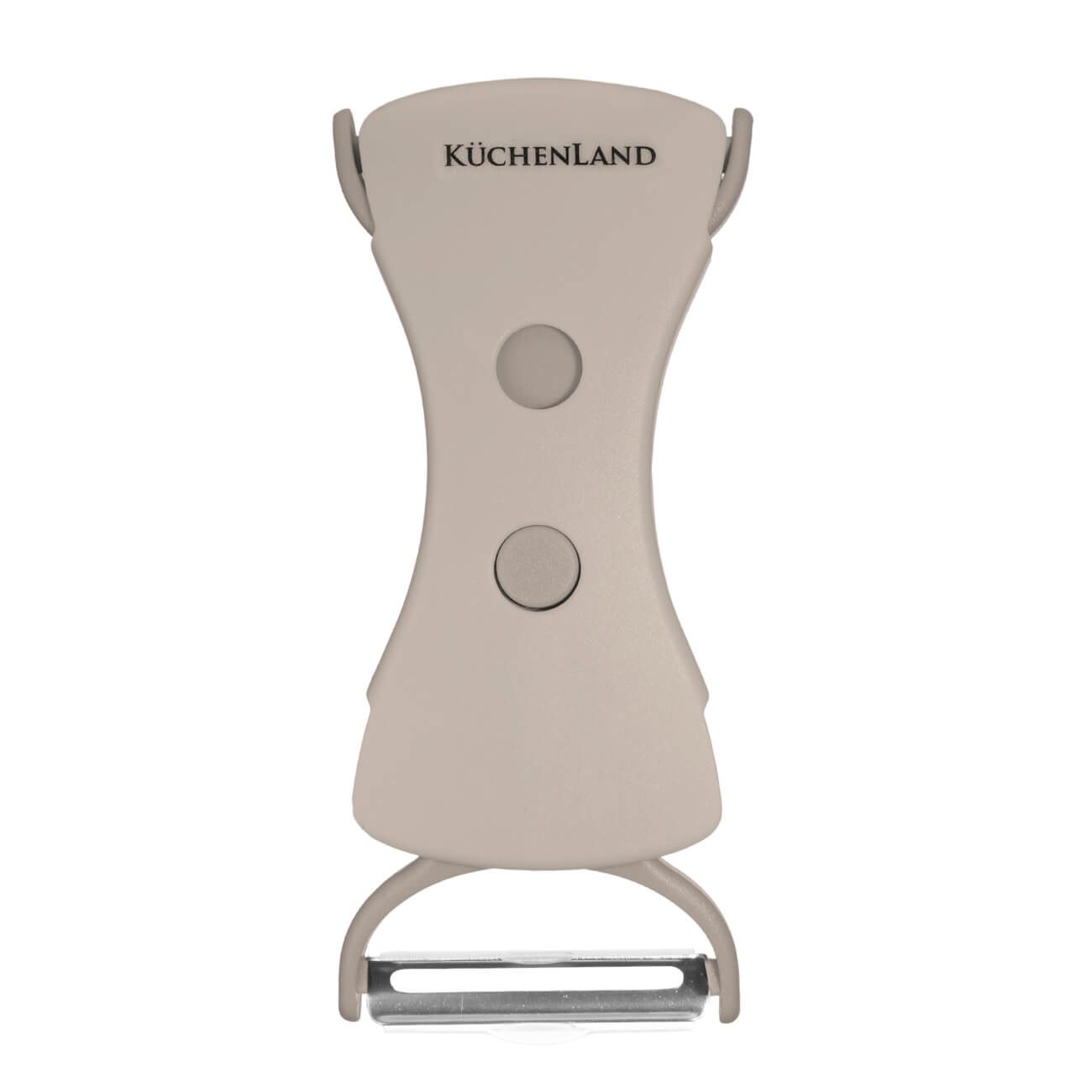 Vegetable peeler, 13 cm, double-sided, plastic / steel, beige, Shred