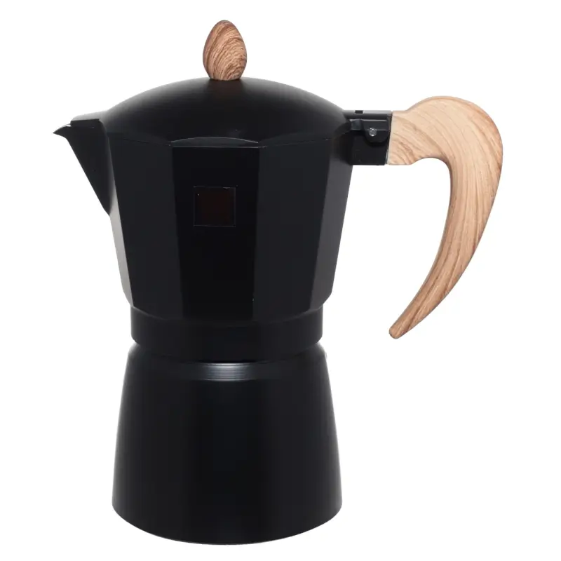 Geyser coffee maker, 300 ml, aluminum / nylon, black, Espresso ,image-0