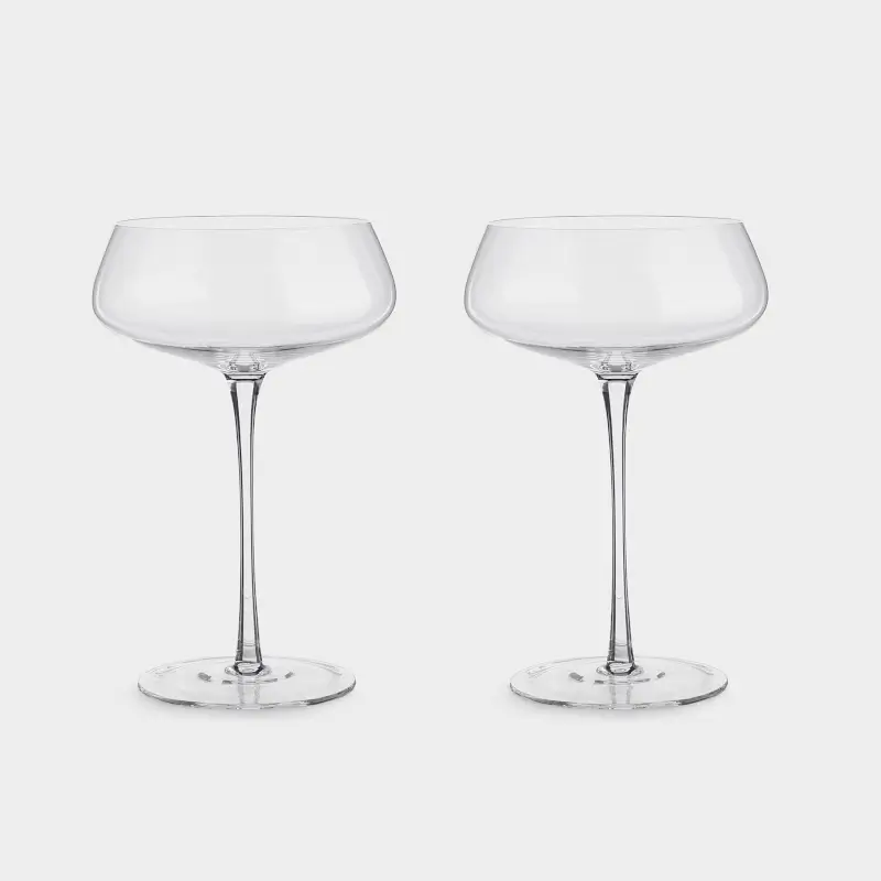 Champagne coupe glass, 300 ml, 2 pcs, crystal glass, Sondrio ,image-0