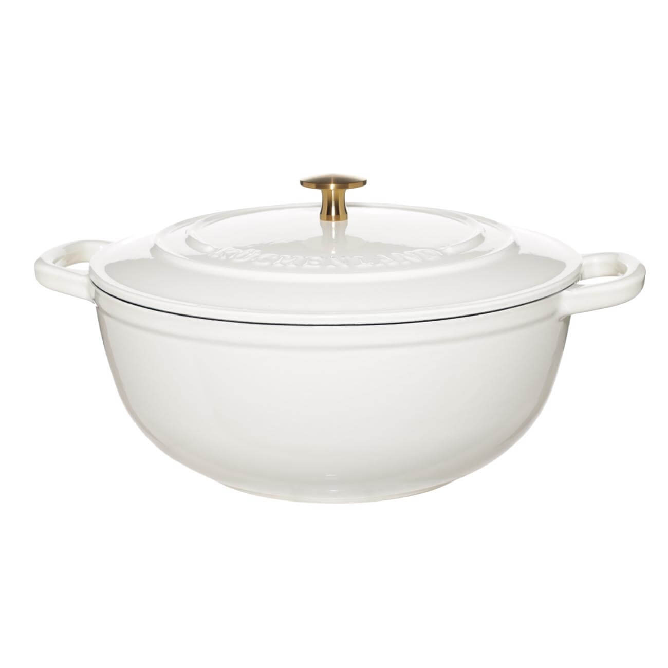 Cauldron, 27 cm, 4.5 l, with lid, cast iron, milk, Light kitchen