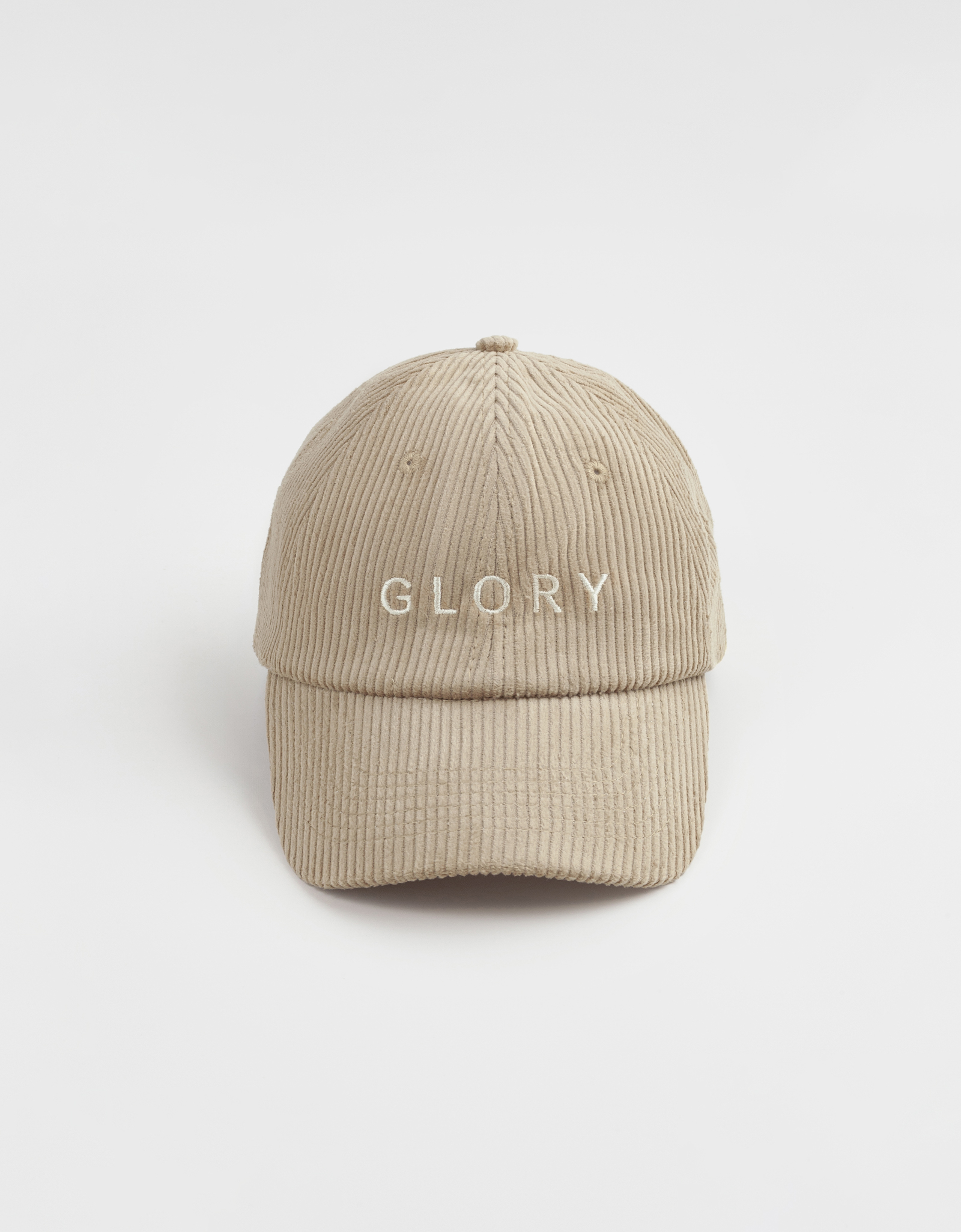 Baseball cap, 58 cm, single size, ribbed, velvet, beige, Design, Velvet cap, image-0