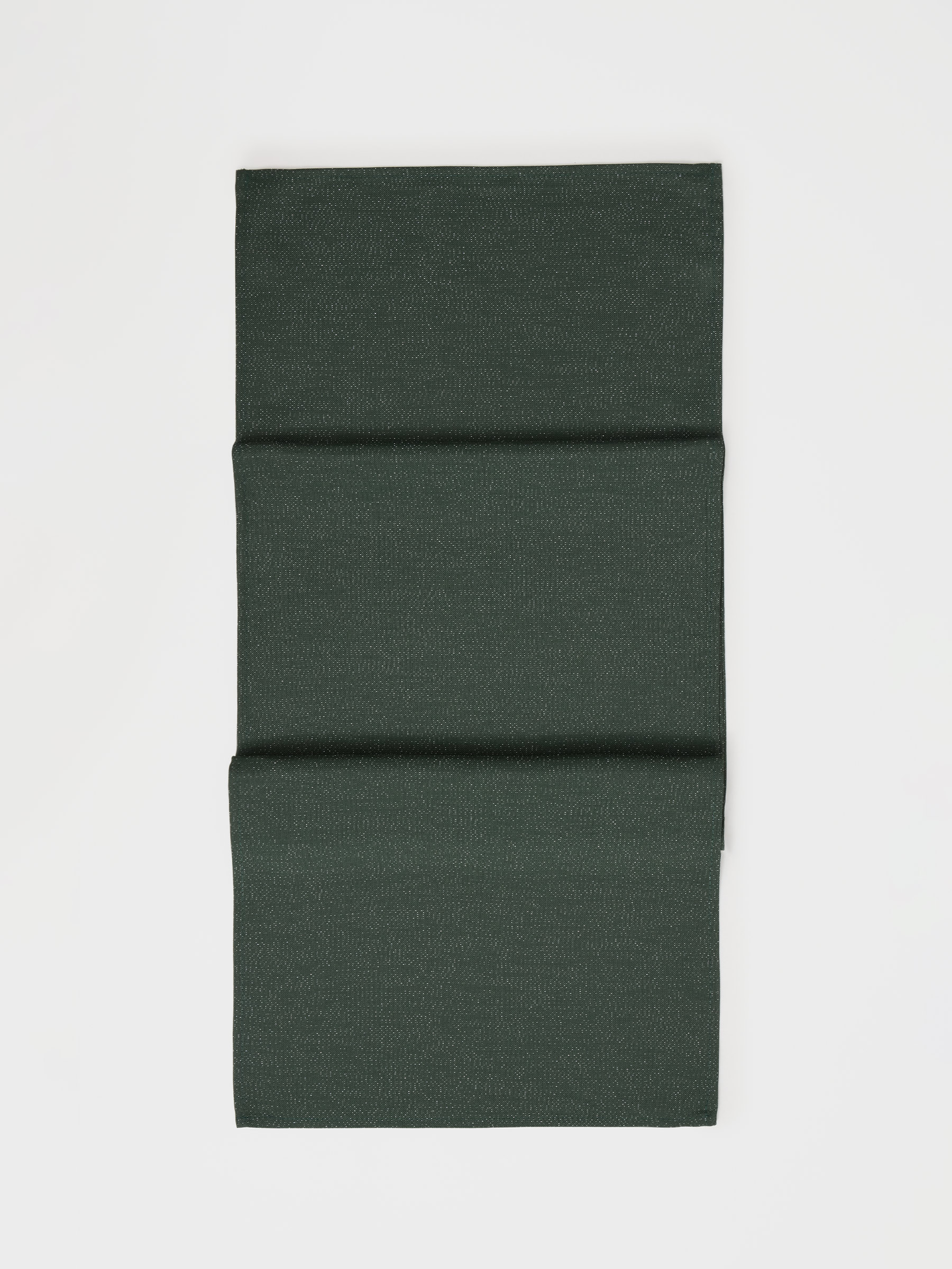 Table runner, 40x160 cm, polyester, dark green, Green speckled, image-0
