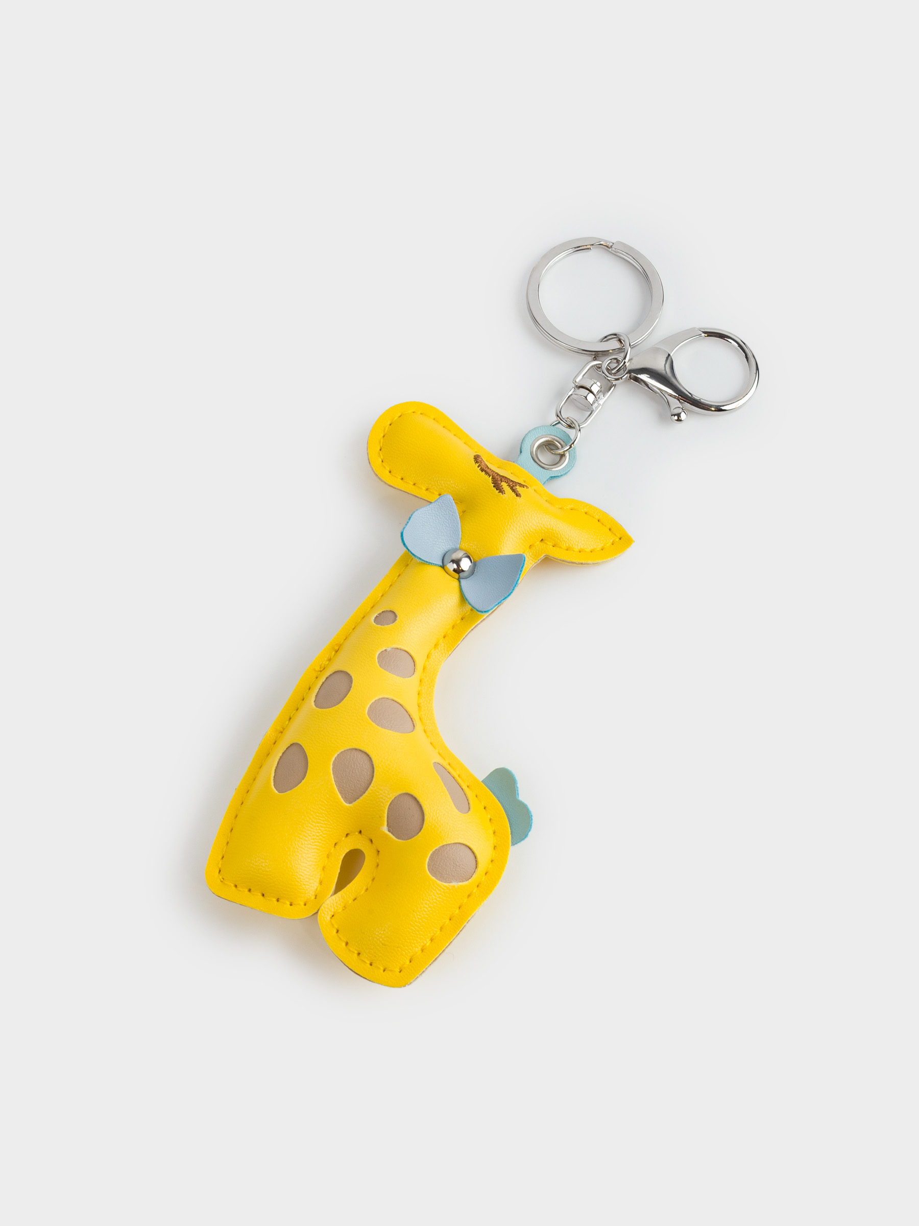 Keychain, 13 cm, polyurethane / metal, yellow, Giraffe, Giraffe, image-1