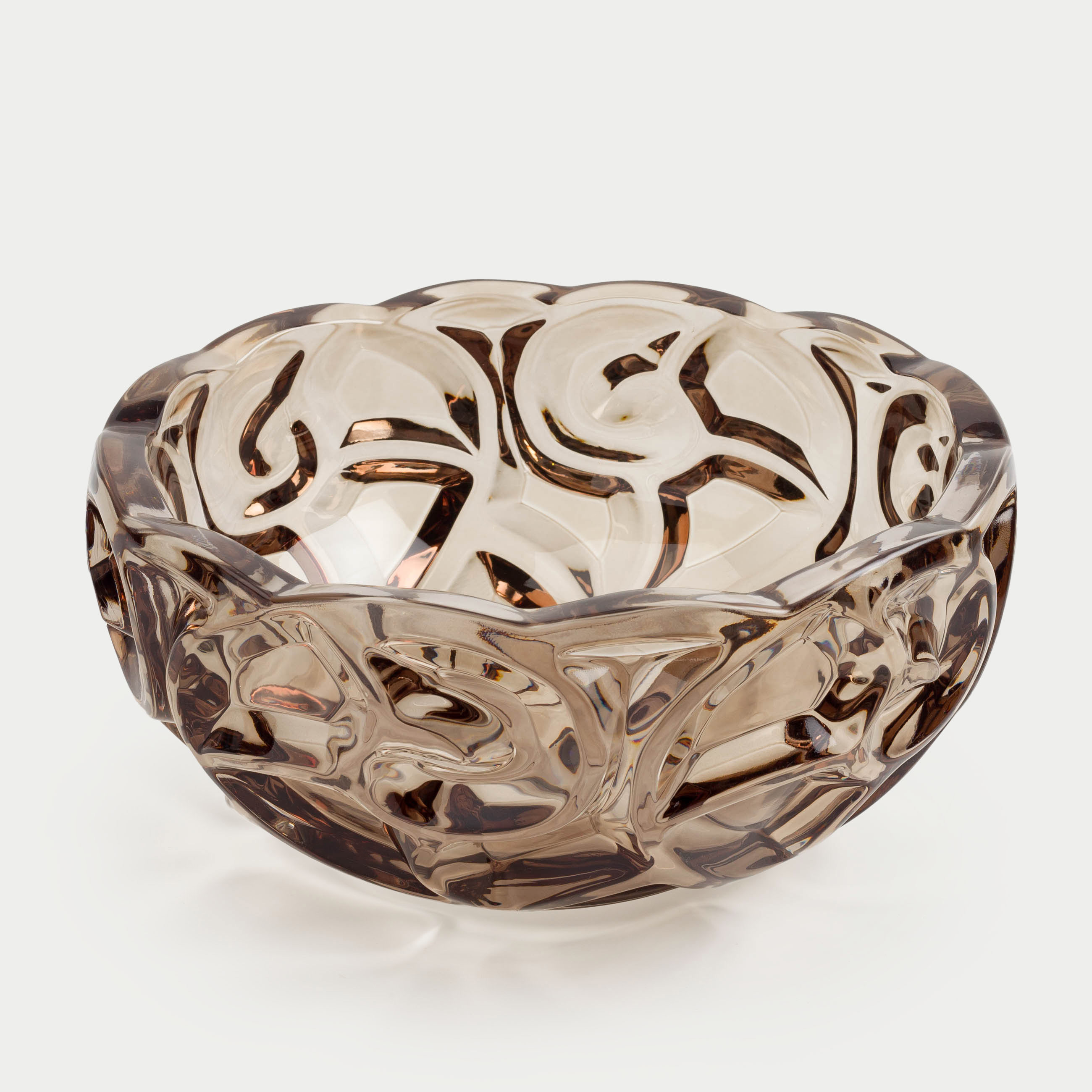 Salad bowl, 24x11 cm, 2.8 l, glass R, brown, Patterns, Gala