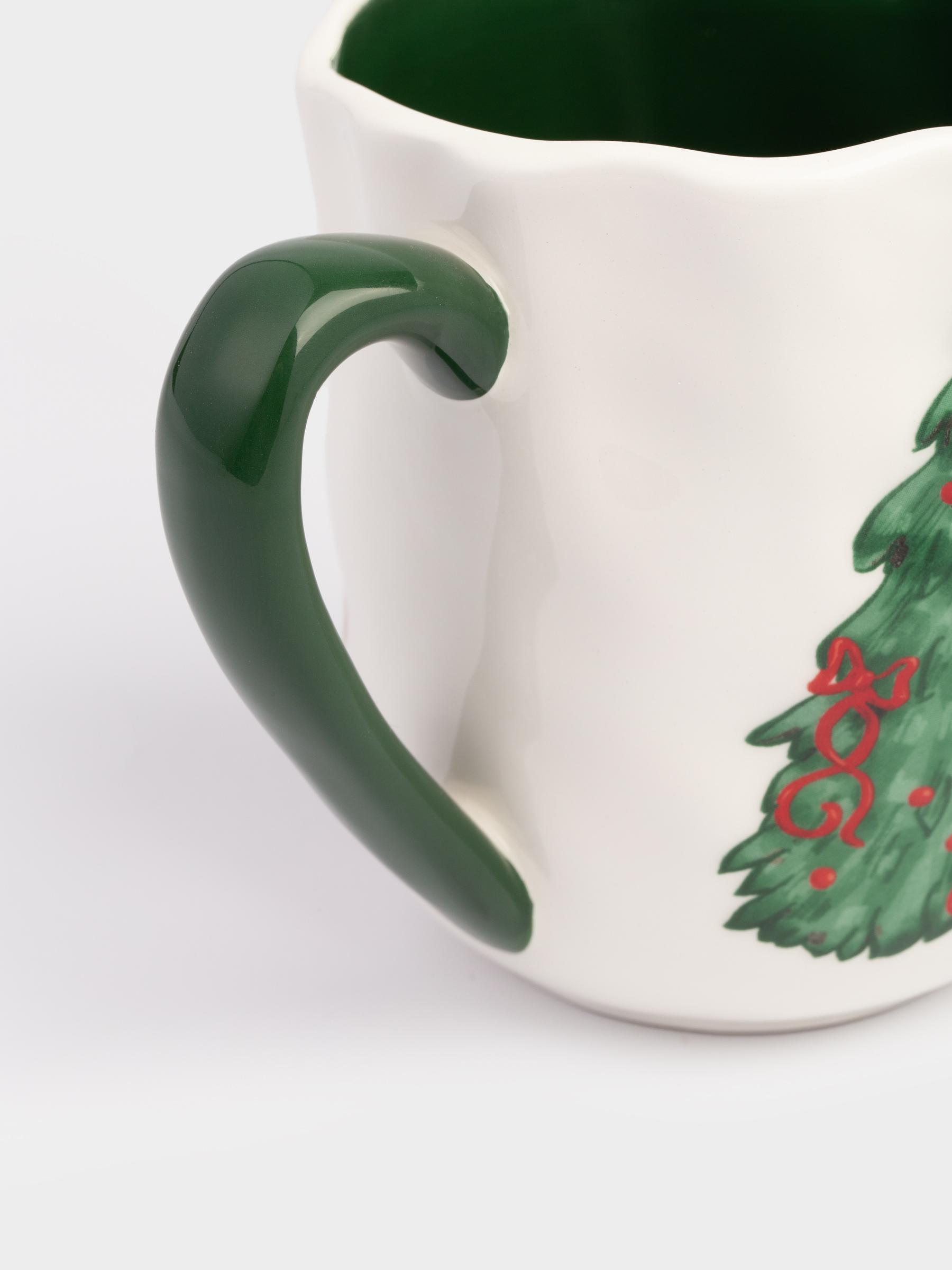 Mug, 580 ml, ceramic, Horse with Christmas tree, Christmas green, image-3