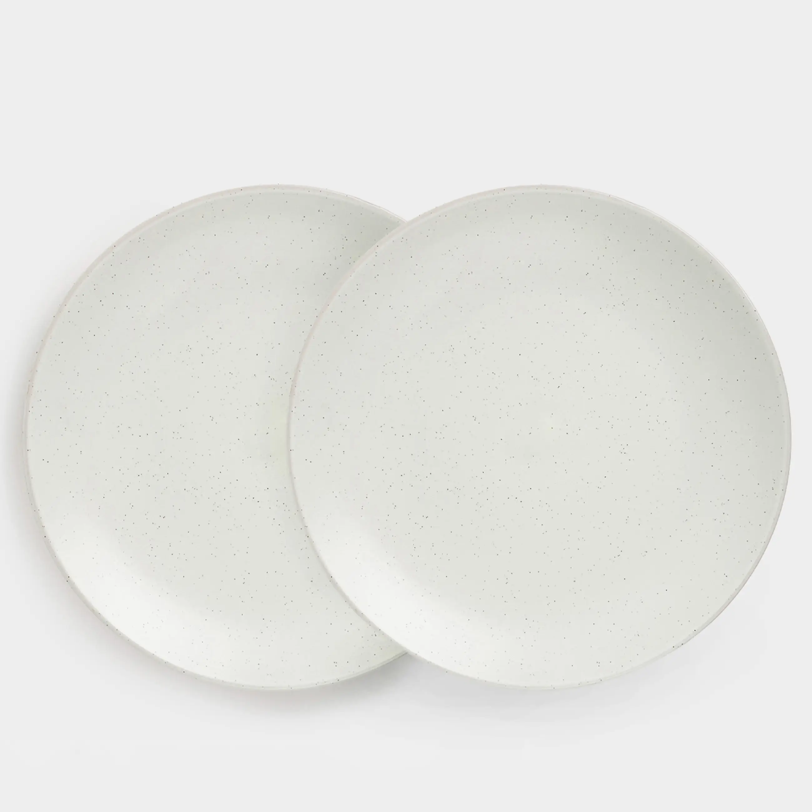 Dinner plate, 27 cm, 2 pcs, ceramic, milk, speckled, Particle, image-0