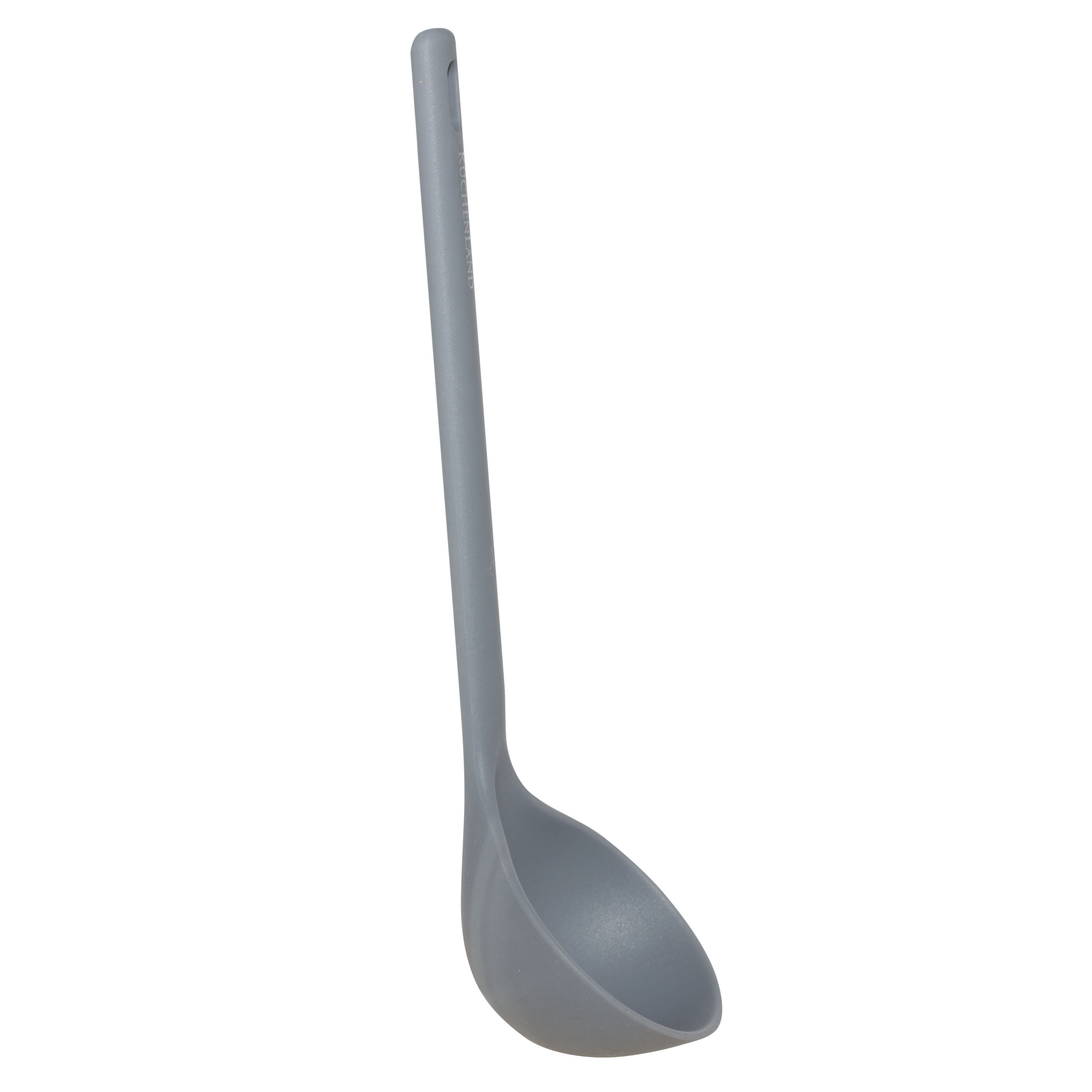 Ladle, 30 cm, silicone, grey, Grey steel, image-1