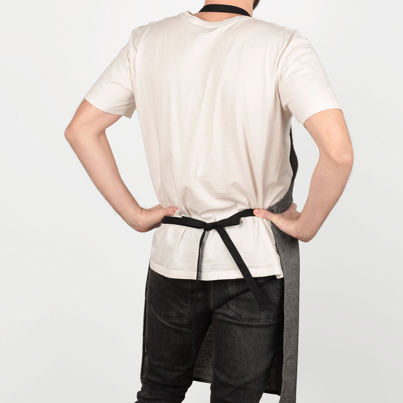 Apron, 65x85 cm, polyester / cotton, dark grey, Melange