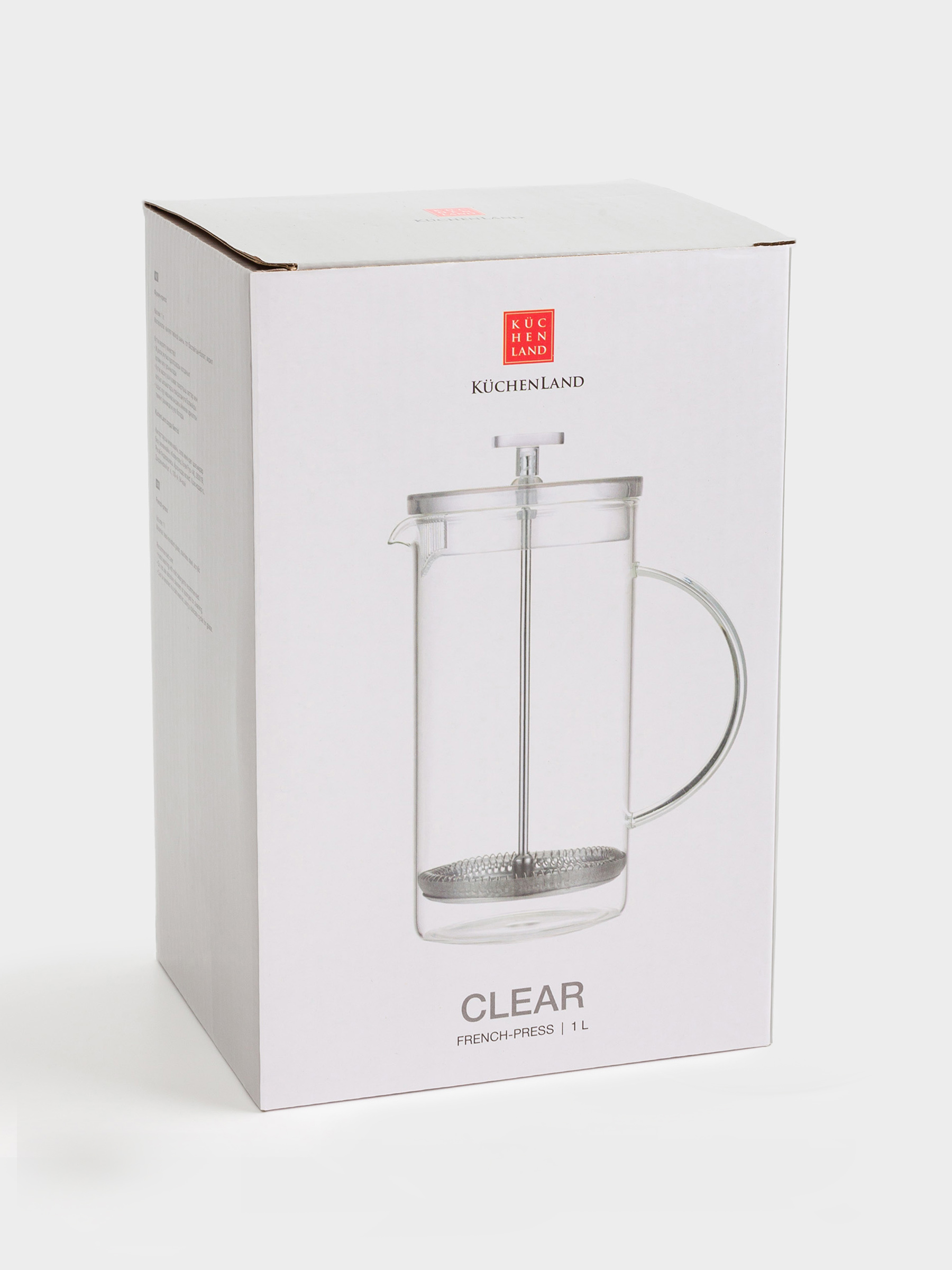 French press, 1 l, glass B / steel, Clear, image-4