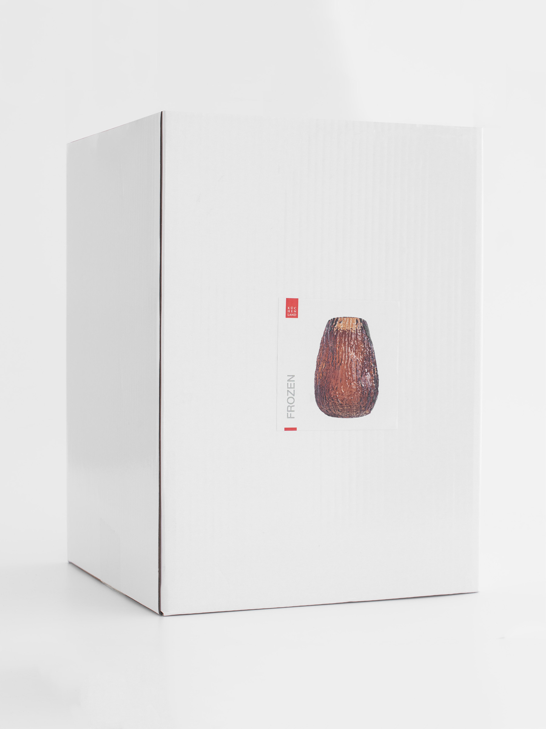 Flower vase, 24 cm, glass, brown, Frozen, image-4