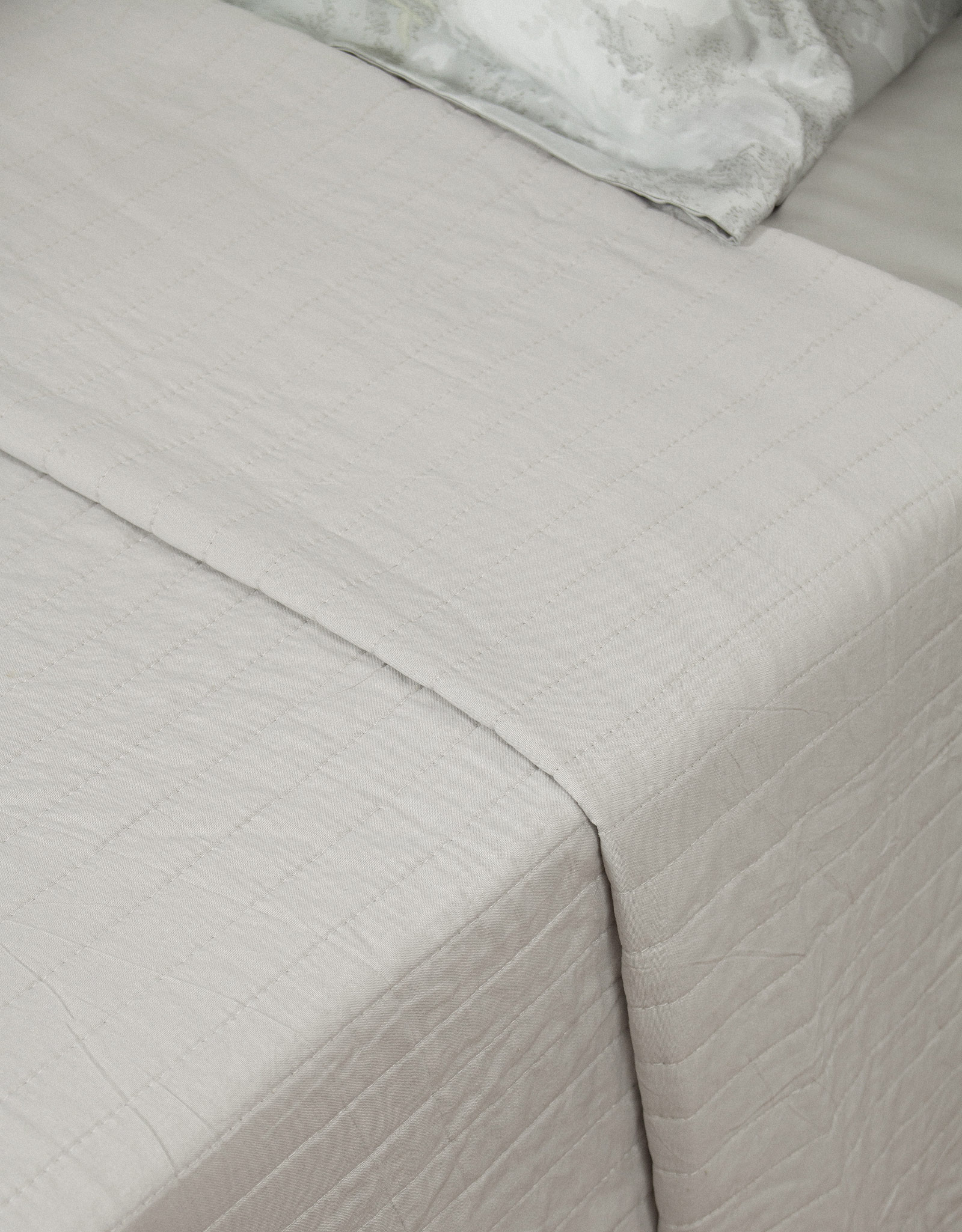 Bedspread, 220x240 cm, quilted, microfiber, grey, Stripes, Stitch, image-3