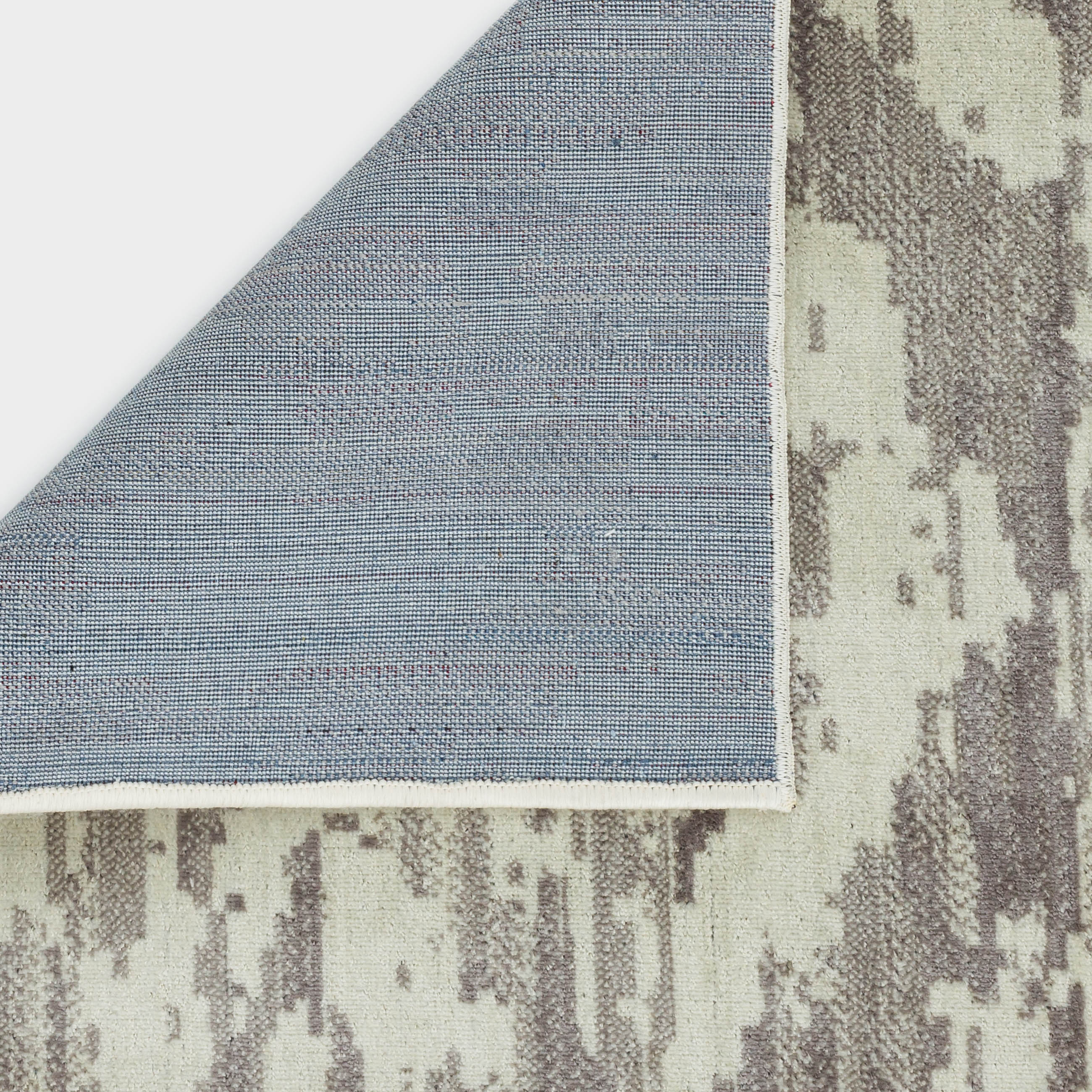 Carpet, 150x210 cm, polyester/cotton, beige-gray, Patterns, Abstract