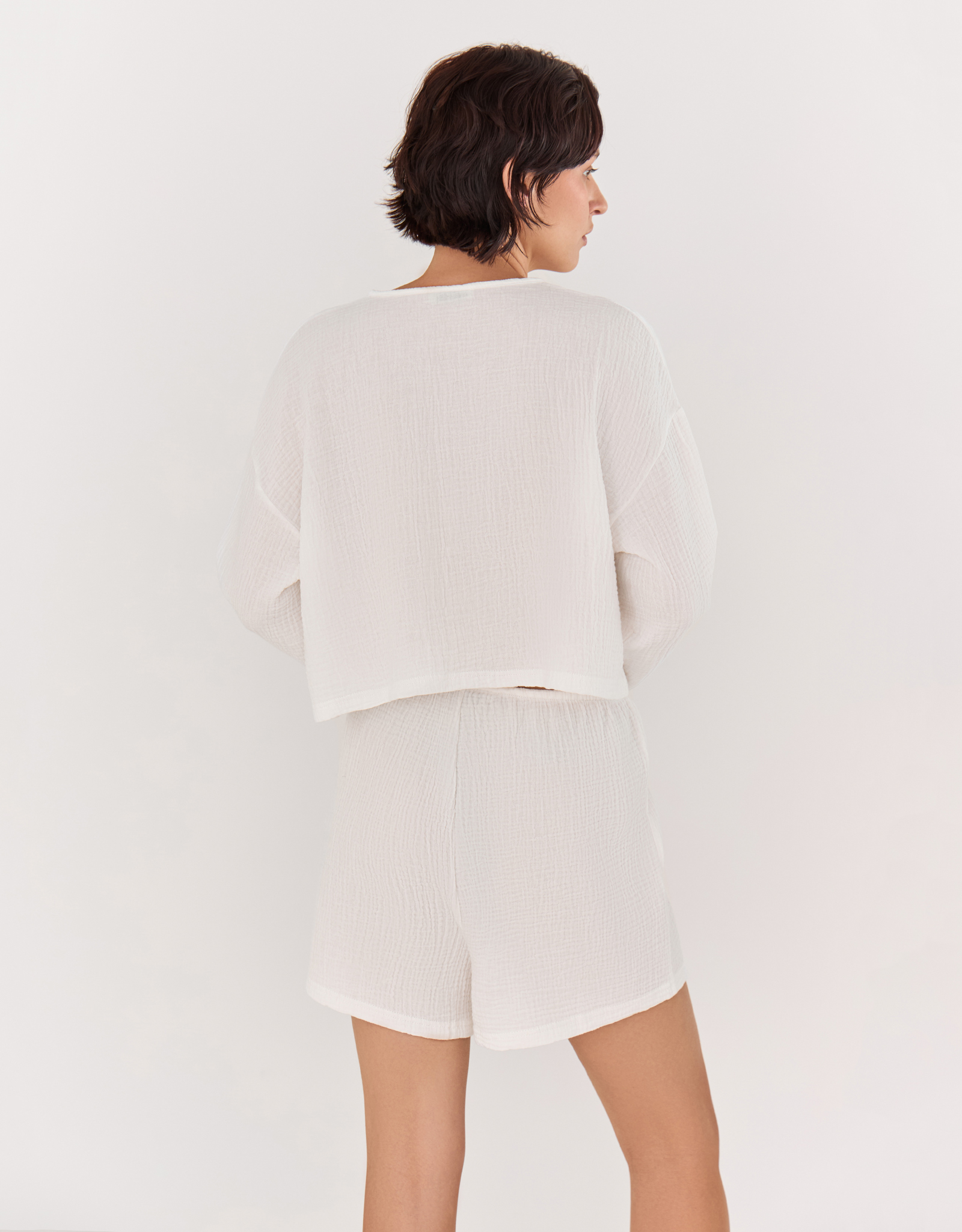 Women's shorts, size L, muslin, white, Allison, image-5