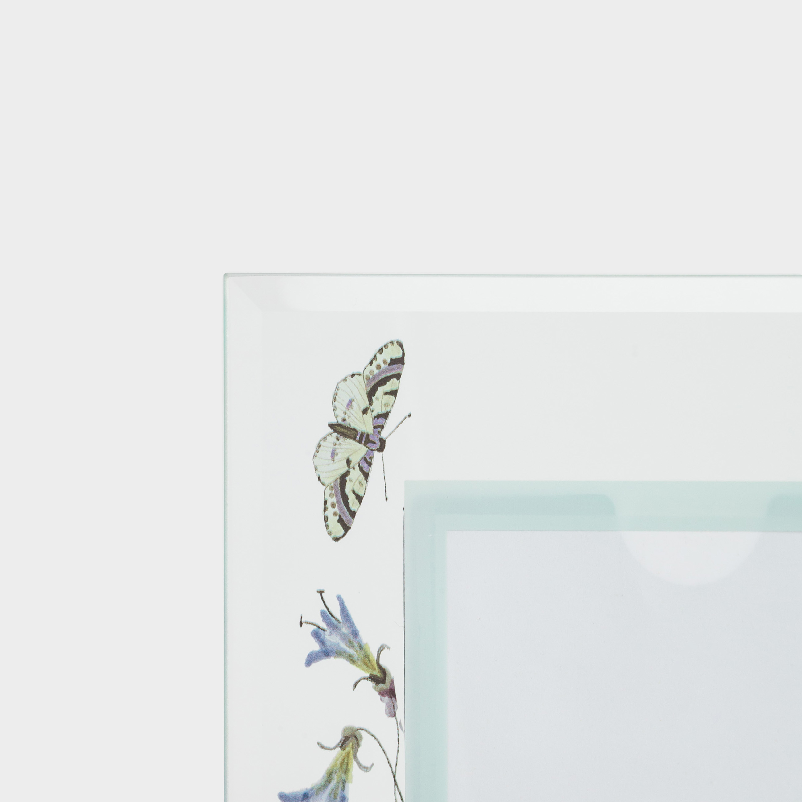 Photo frame, 18x23 cm, Glass, Flowers, Sheer