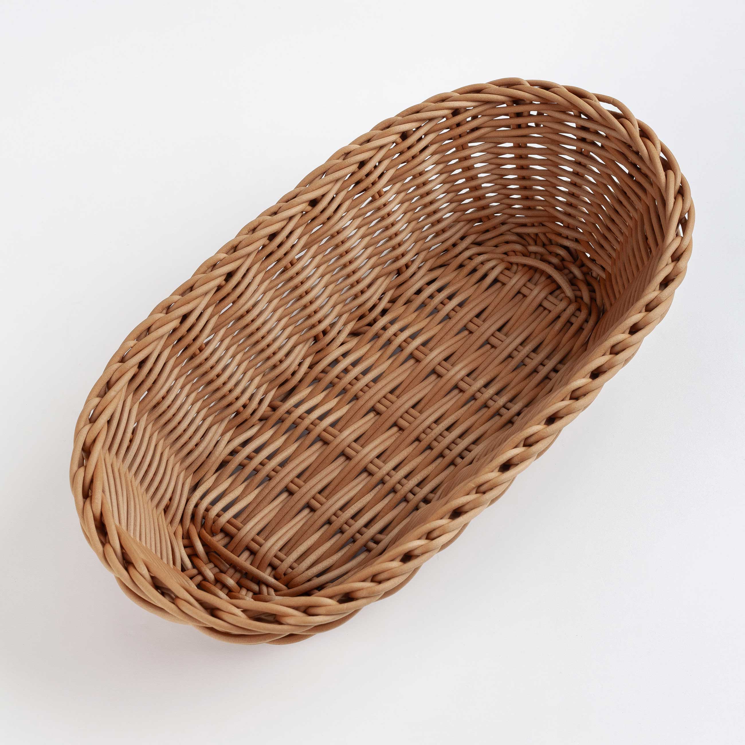 Bread basket, 29x17 cm, rattan, oval, brown, Twig
