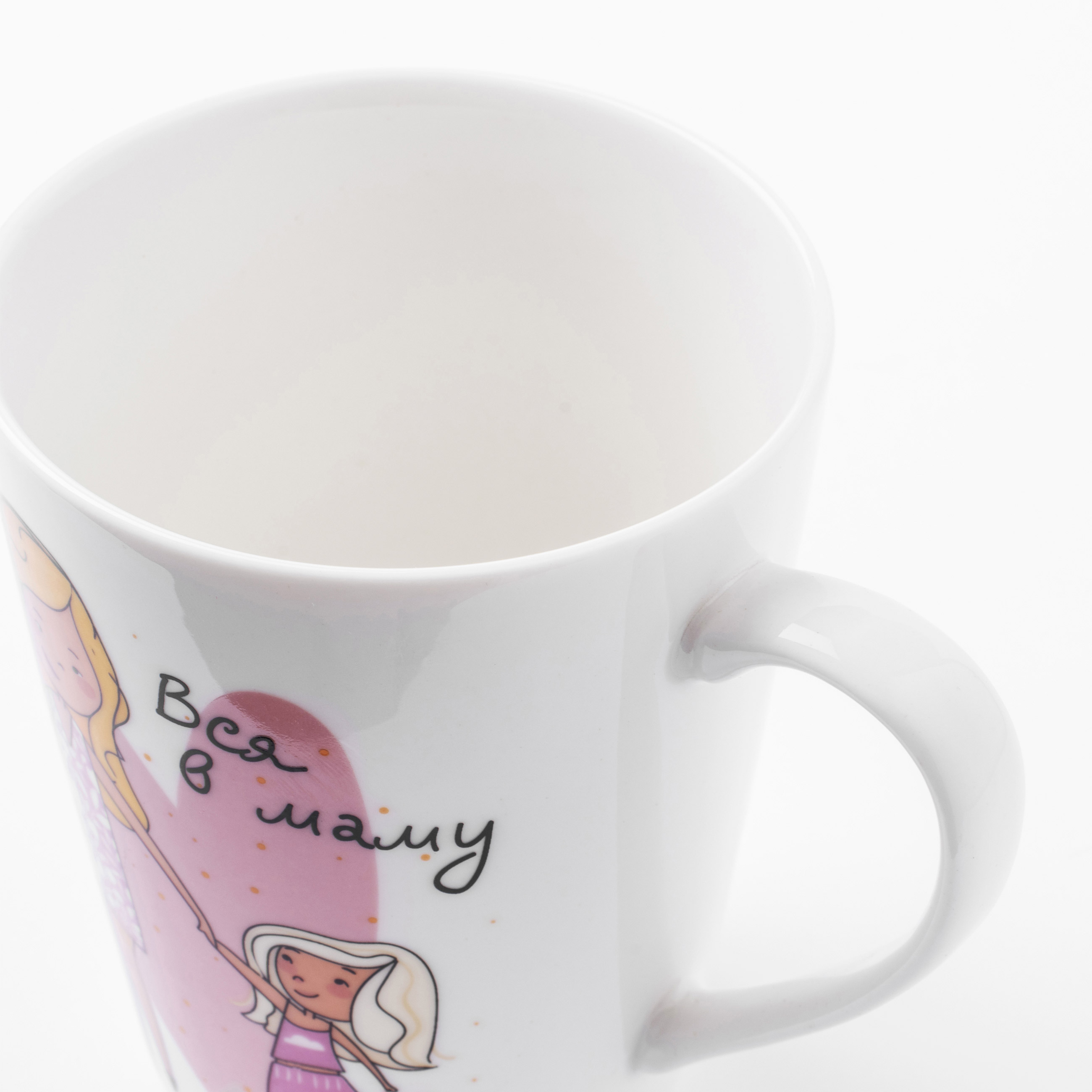 Mug, 420 ml, porcelain N, white, Mother and daughter, Family, image-5