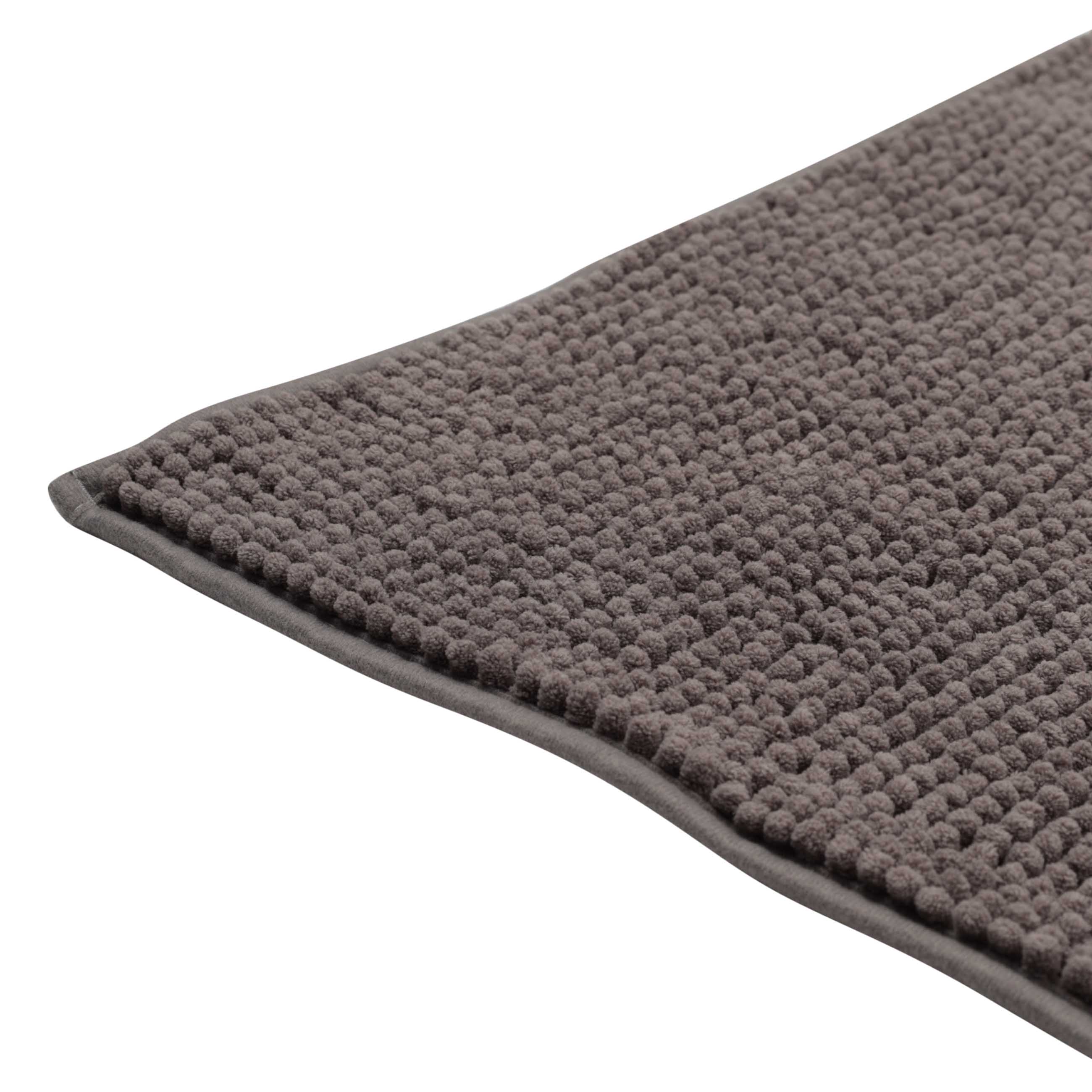 Mat, 50x80 cm, polyester, dark grey, Hillock, image-1